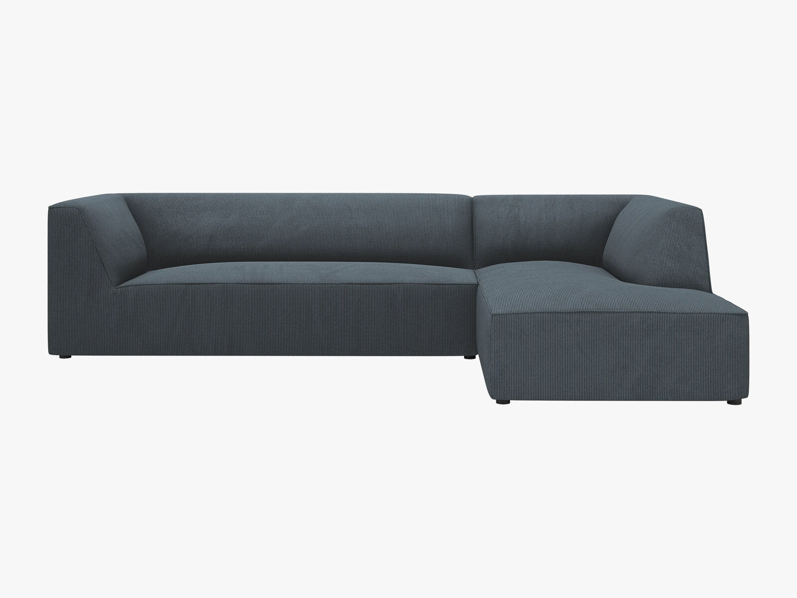 Micadoni 4-Sitzer Modular Sofa Ruby Rechts Kord Scala Blau