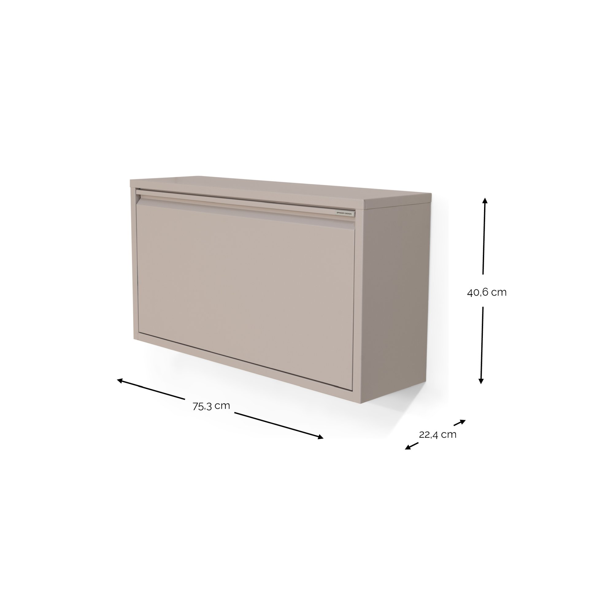 Spinder Design Schuhschrank Billy 1 Maxi  Silky Taupe