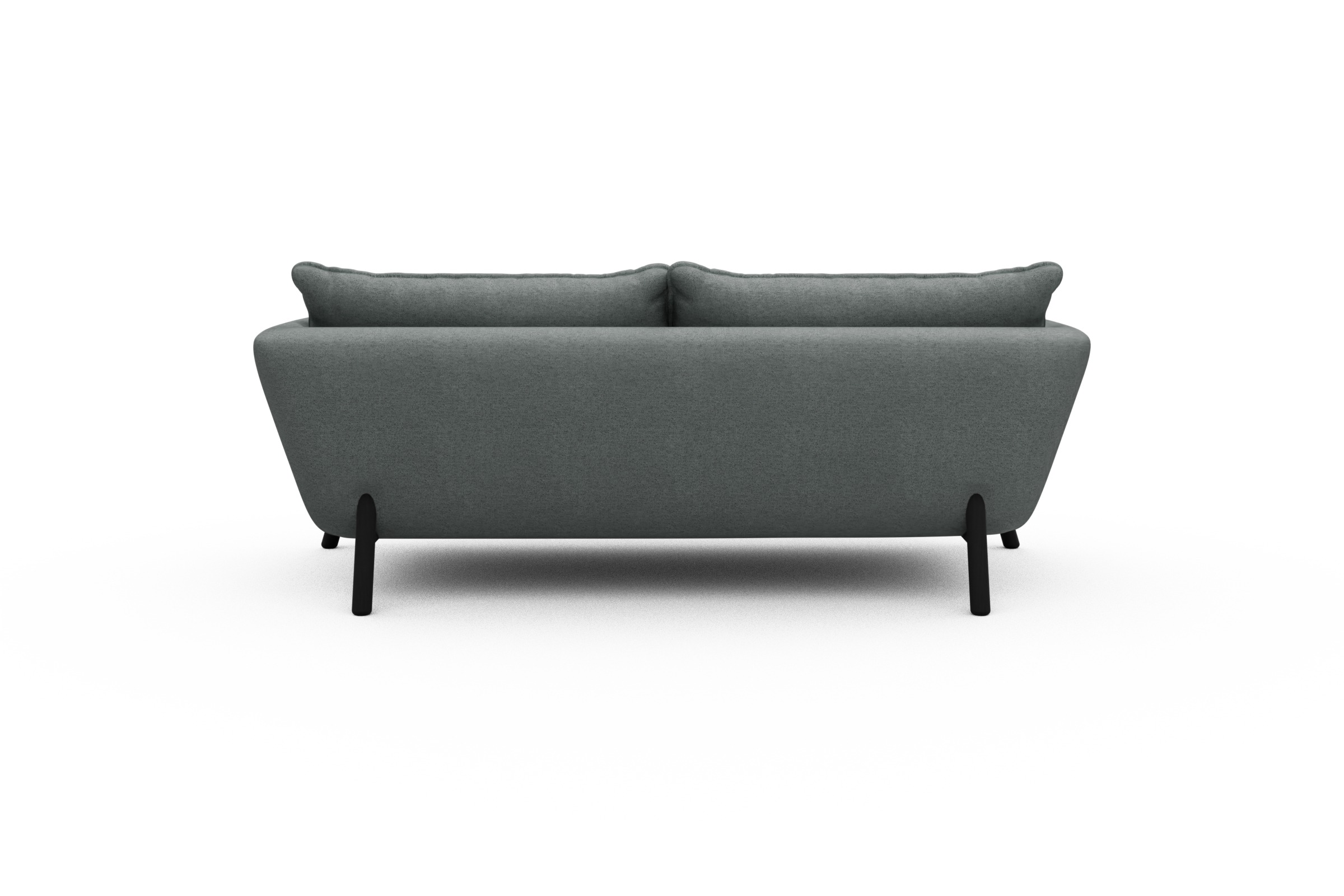 Sofa Emil PREMIUM 2-Sitzer Beinfarbe Eiche Schwarz Denari-Soft-Grey