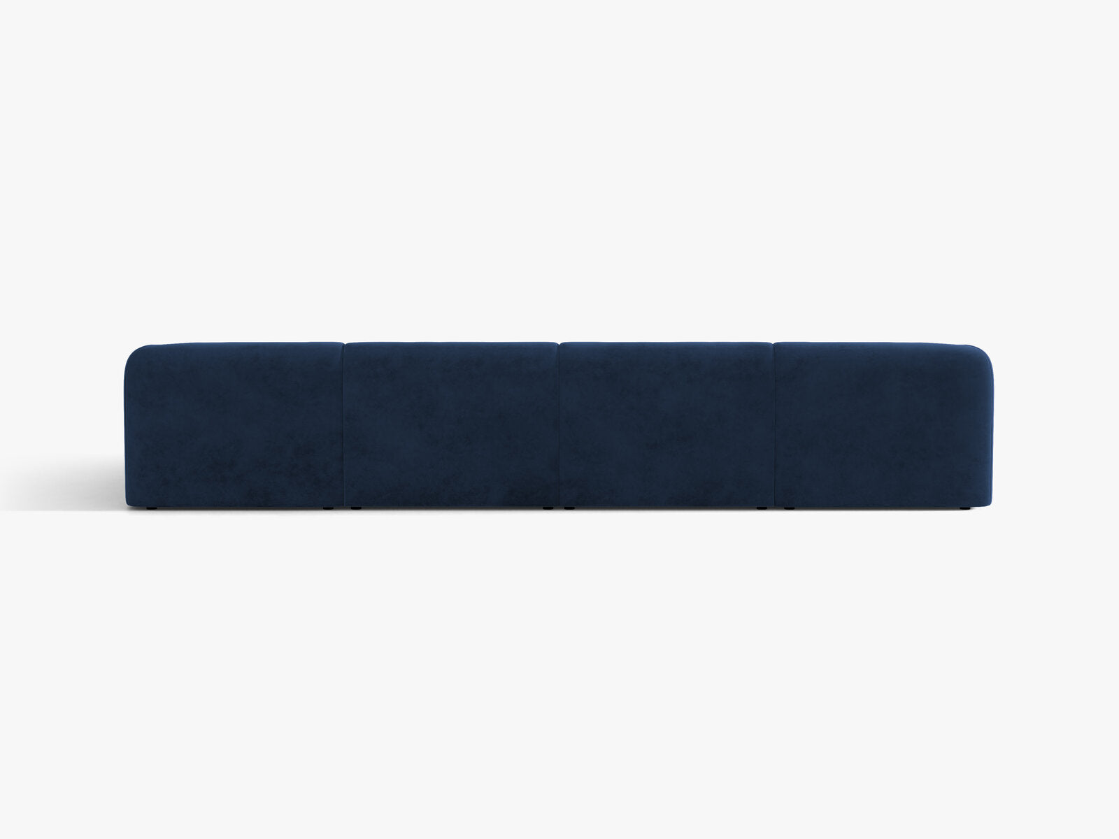Micadoni Panorama-Sofa Miley 5-Sitzer Samt Bluvel Königsblau