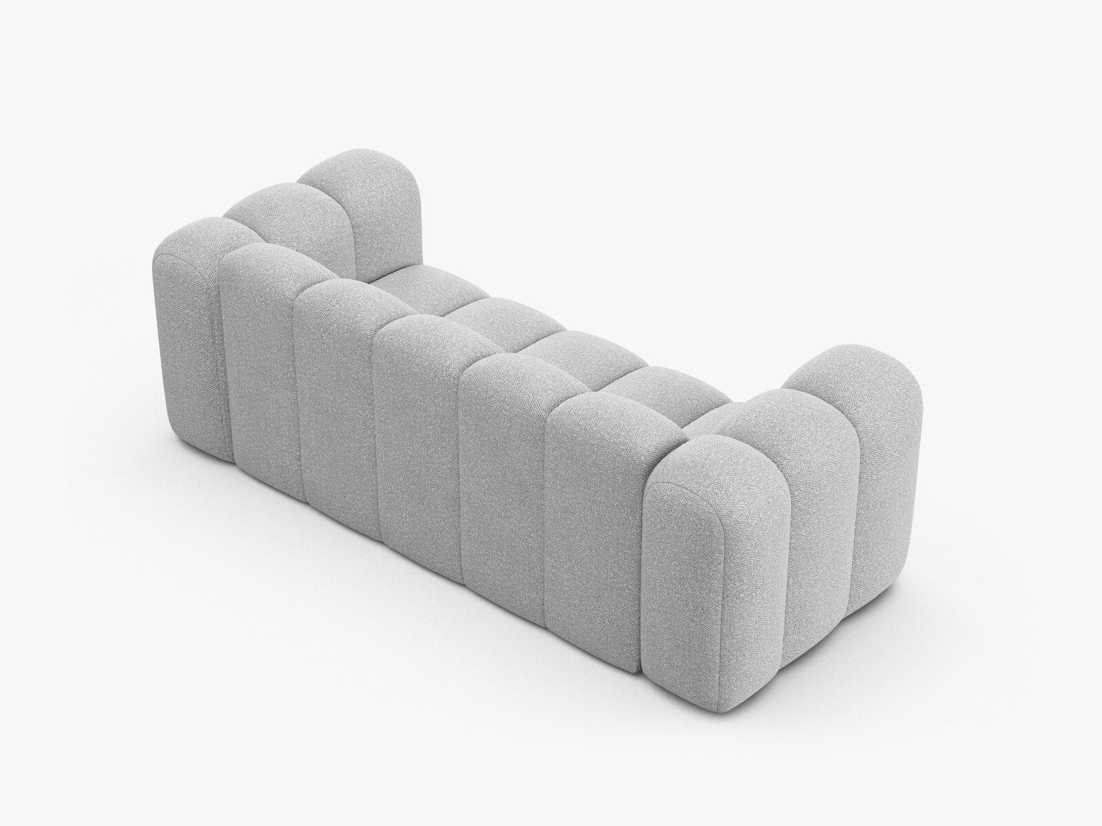 Micadoni Sofa Lupine 2-Sitzer Boucle Baloo Hellgrau