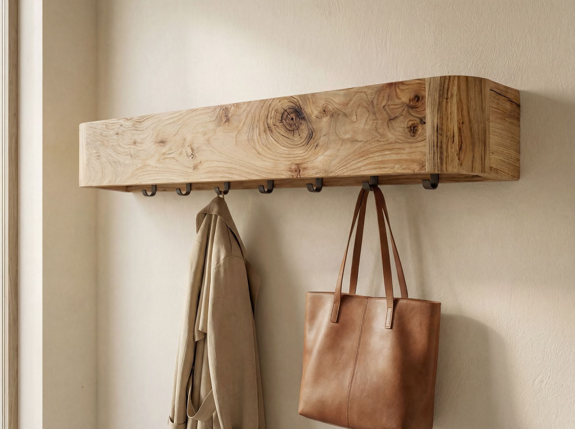 Wandgarderobe Utsira Akazie Massivholz 100 × 20 × 20 cm