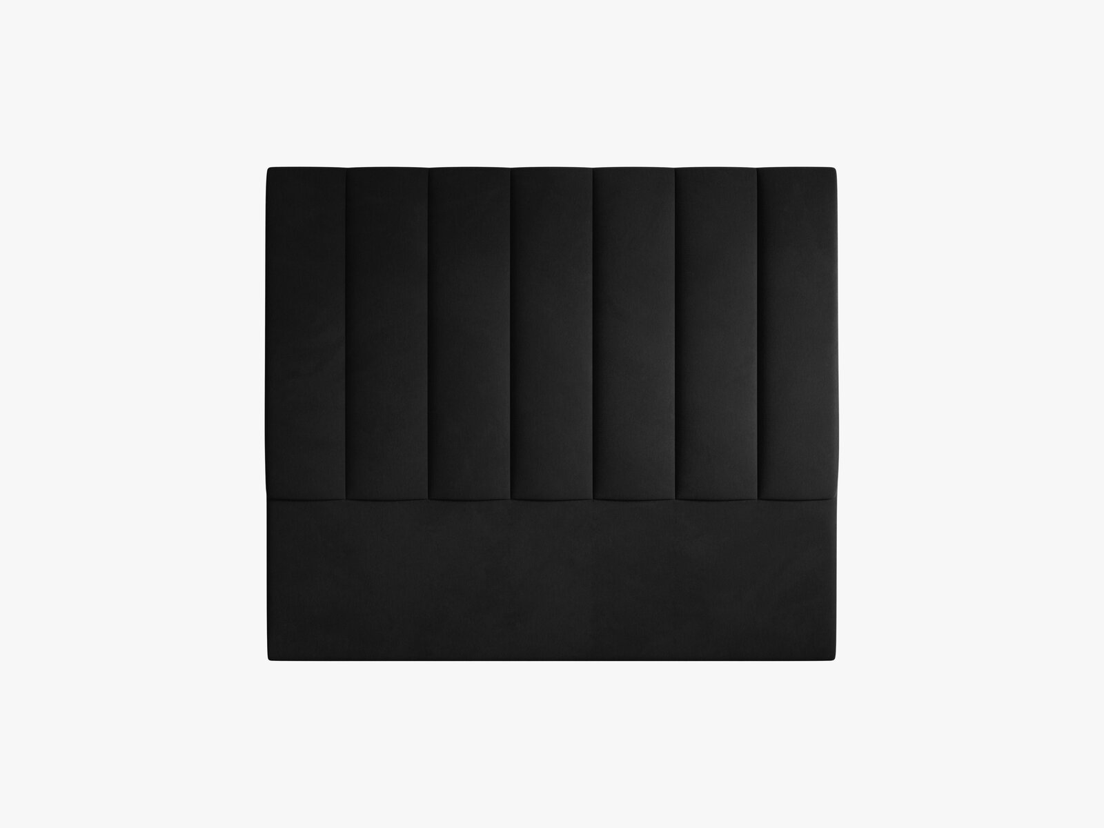 Micadoni Marl Samtiger Kopfteil 140 cm (H 120 cm) Samt Magic Velvet Schwarz 140x120