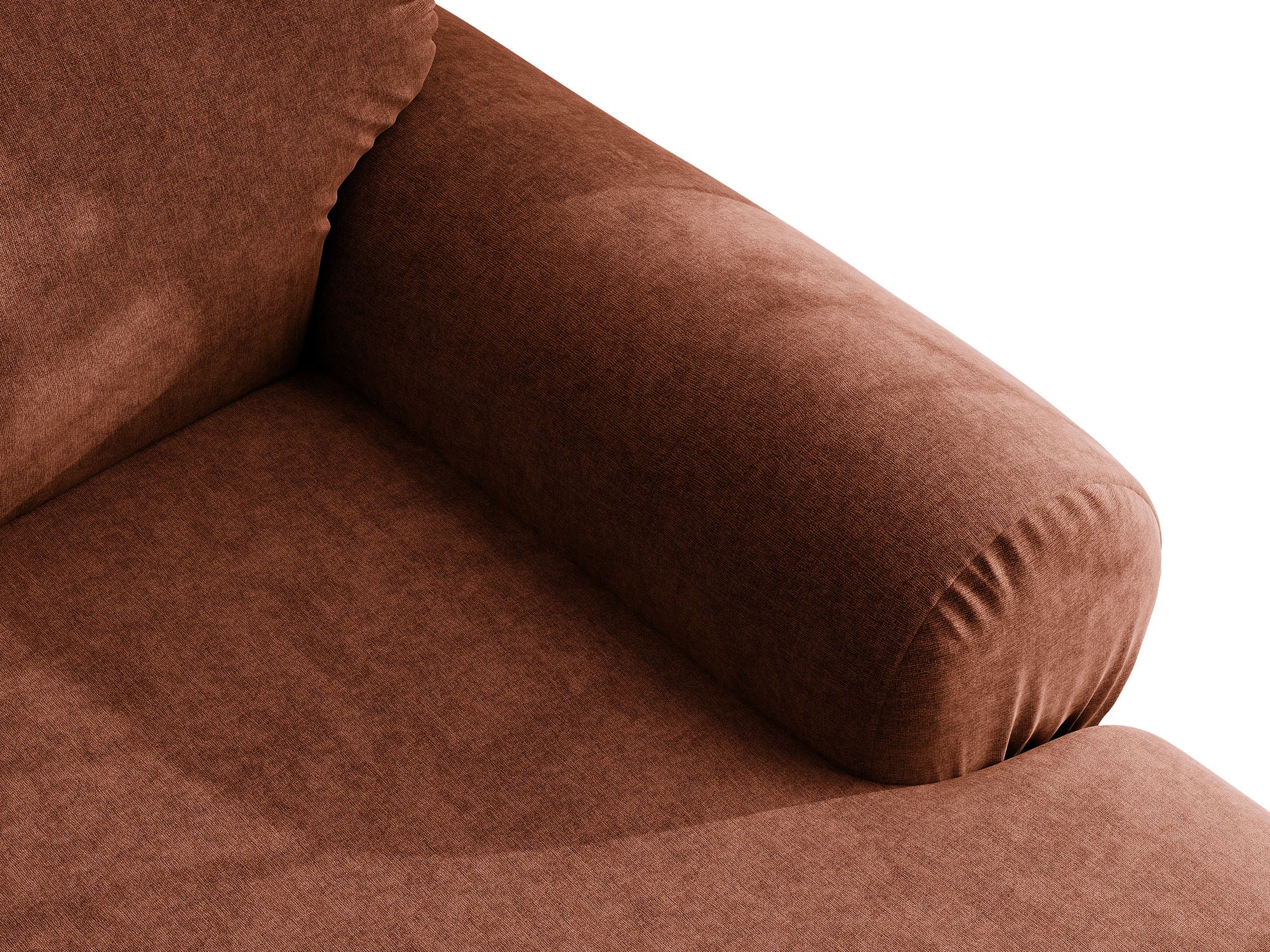 Micadoni Ophelia Sofa 4-Sitzer Strukturierter Stoff Liberty Ziegel
