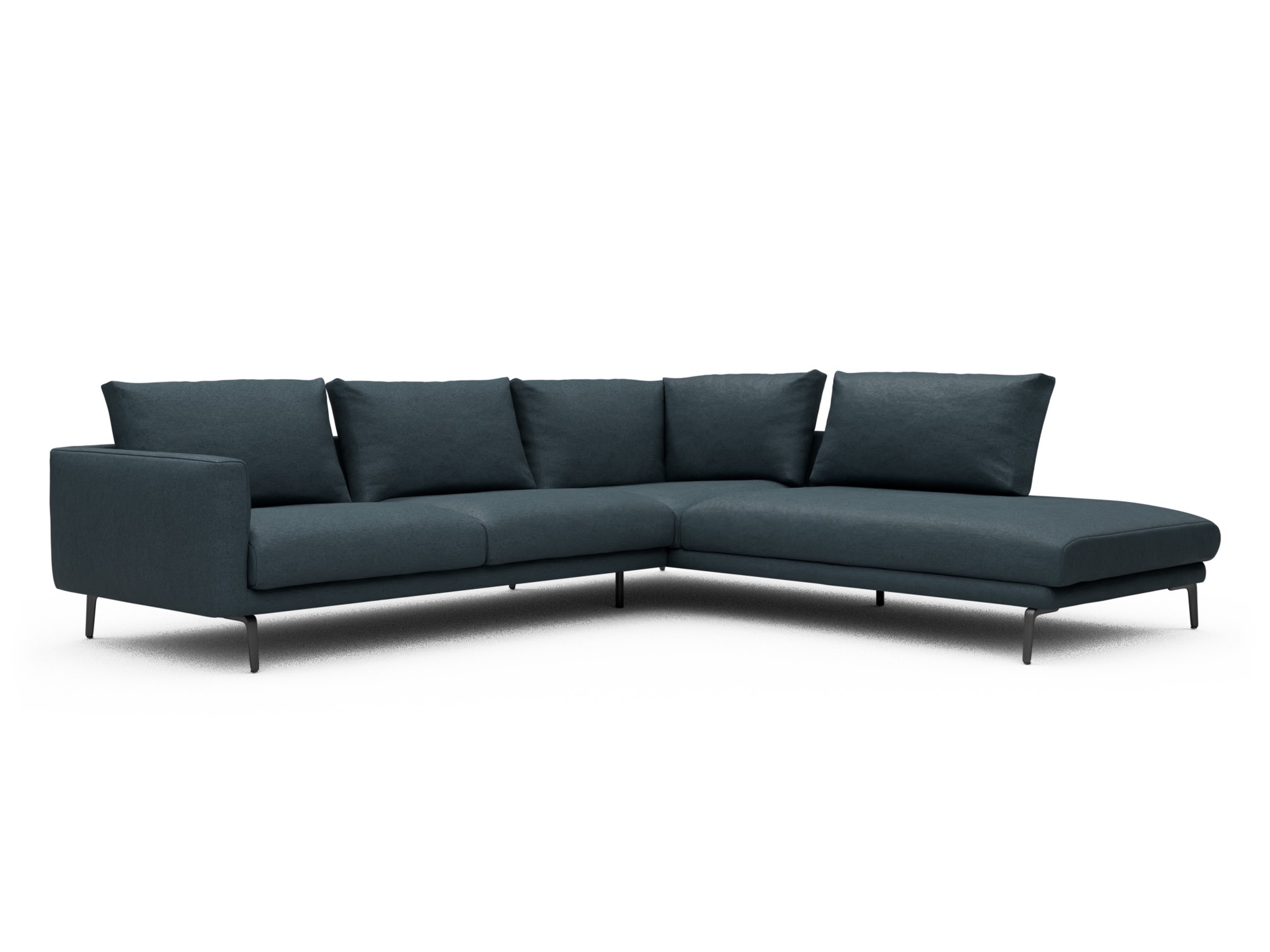 Skandi Home Ecksofa Karl Relax-Ecke rechts mit 2,5-Sitzer Denari-Royal-Blue moebelfaktor