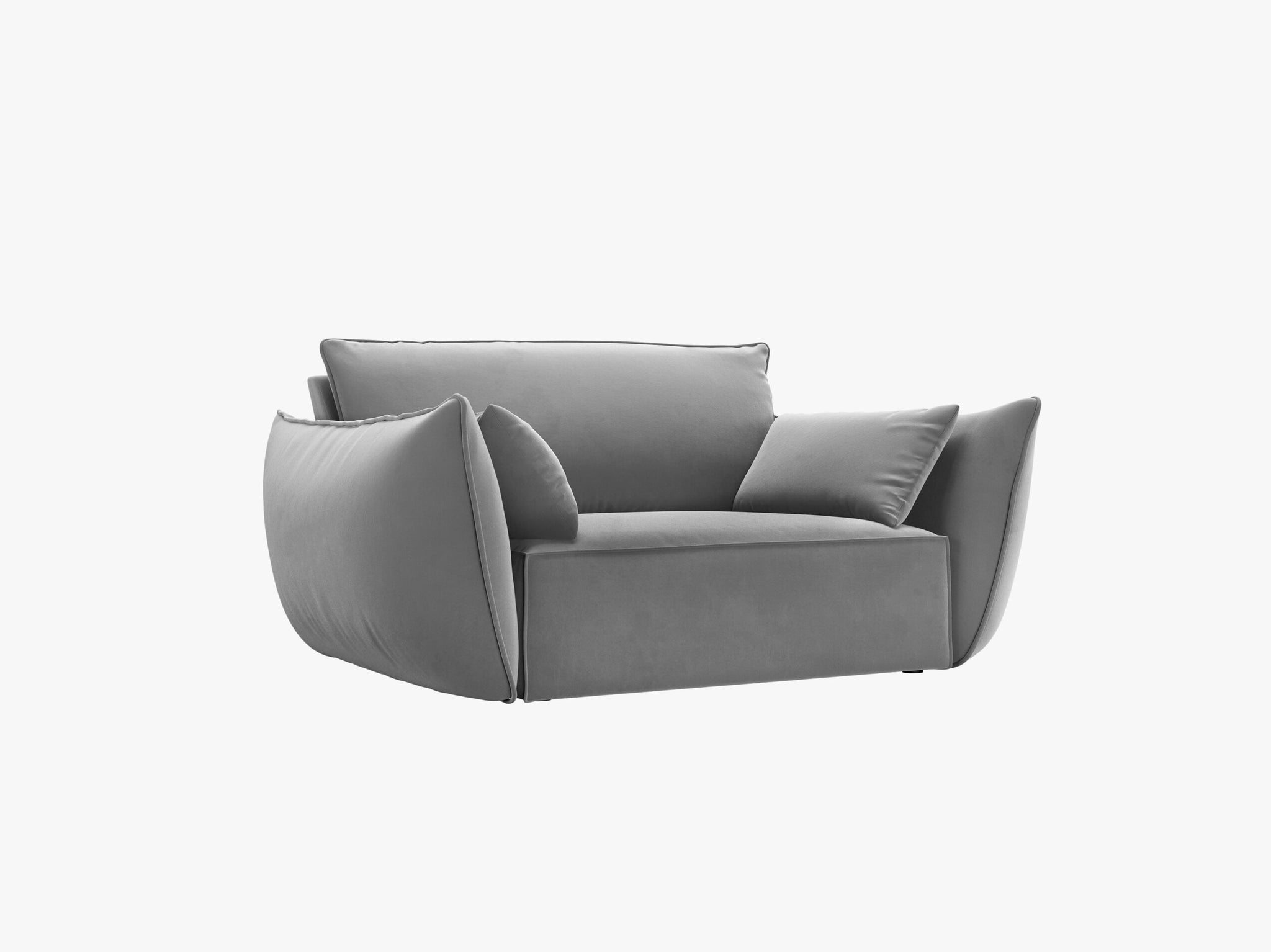 Micadoni Sessel Kaelle 1-Sitzer Samt Bluvel Grau