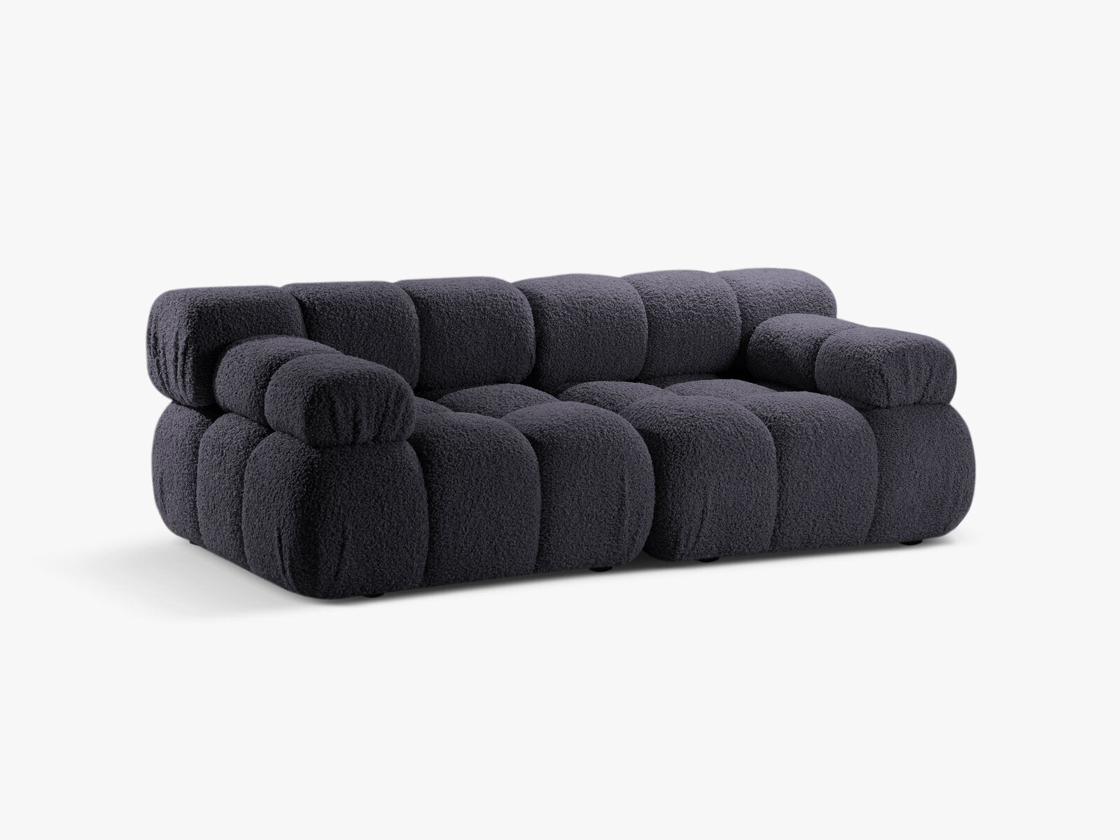 Micadoni Modulares Sofa Bellis 2-Sitzer Boucle Rolf Graphit