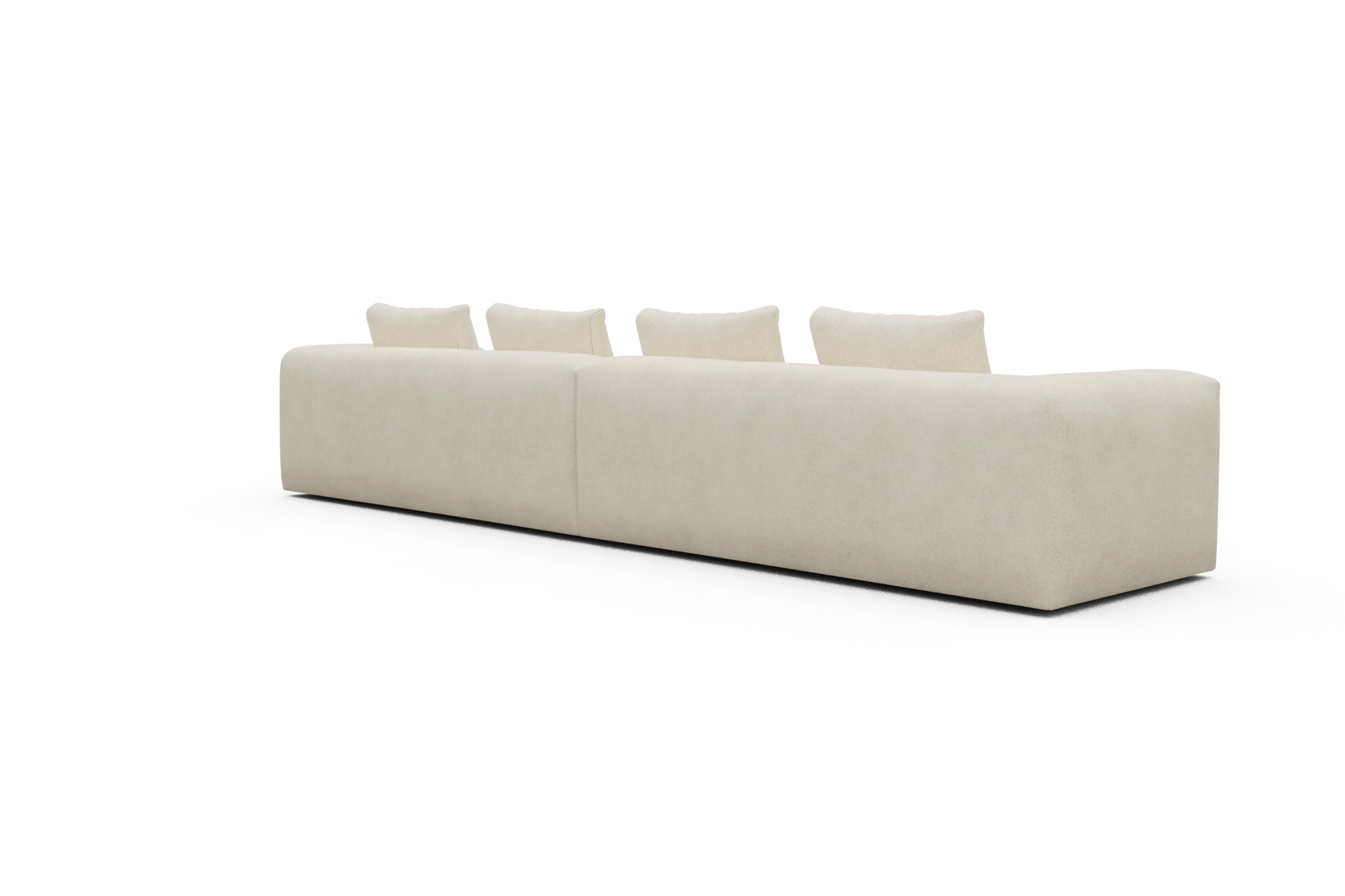 Sofa Modulares XXL Sofa Fred 5-Sitzer Boucle-Off-White
