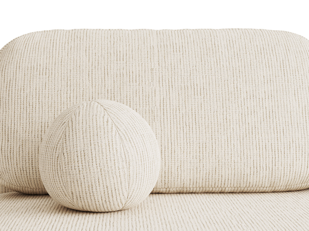 Cosmopolitan Design Schlafsofa Sophia 3-Sitzer mit Bettkasten Strukturierter Stoff Baltimore Helles Beige