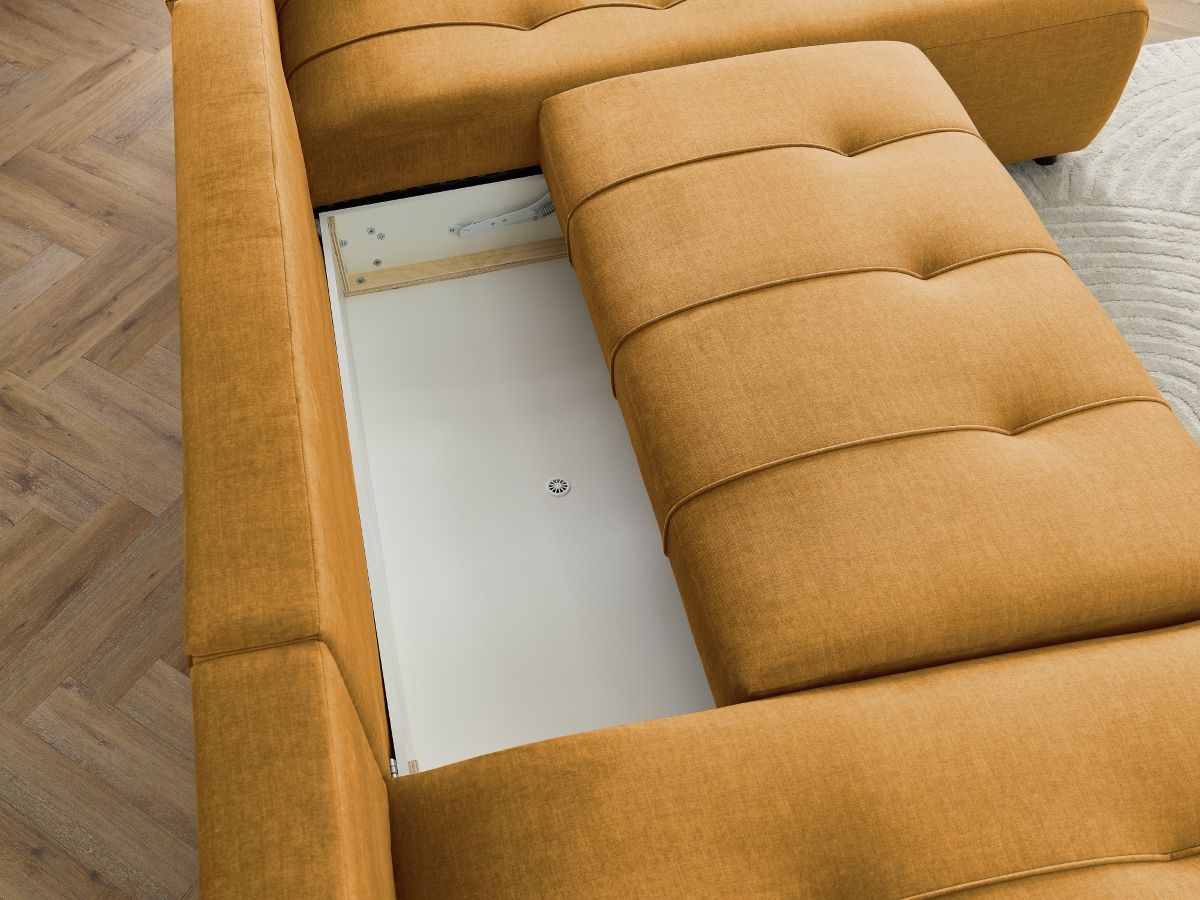 Bobochic Arsene Wohnlandschaft Samt Gelb Ecke links