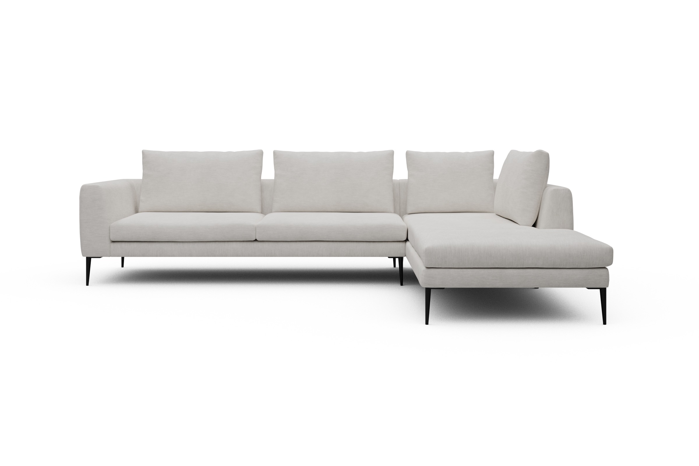 Skandi Home Ecksofa Paul Relax-Ecke links mit 3-Sitzer Vivus-Dusty-Off-White moebelfaktor