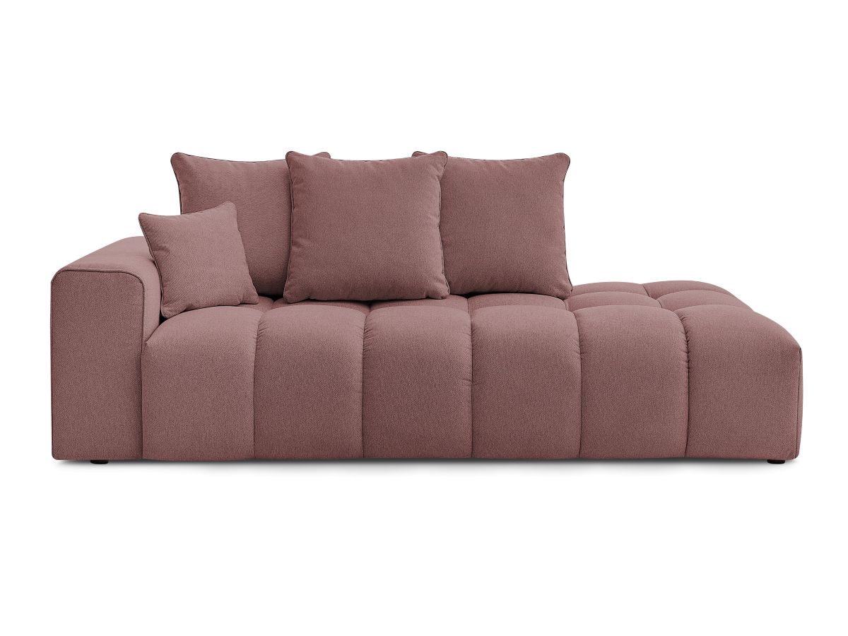 Bobochic Mont-blanc Sofa 4-Sitzer Melange-Stoff Rosa Armlehne links