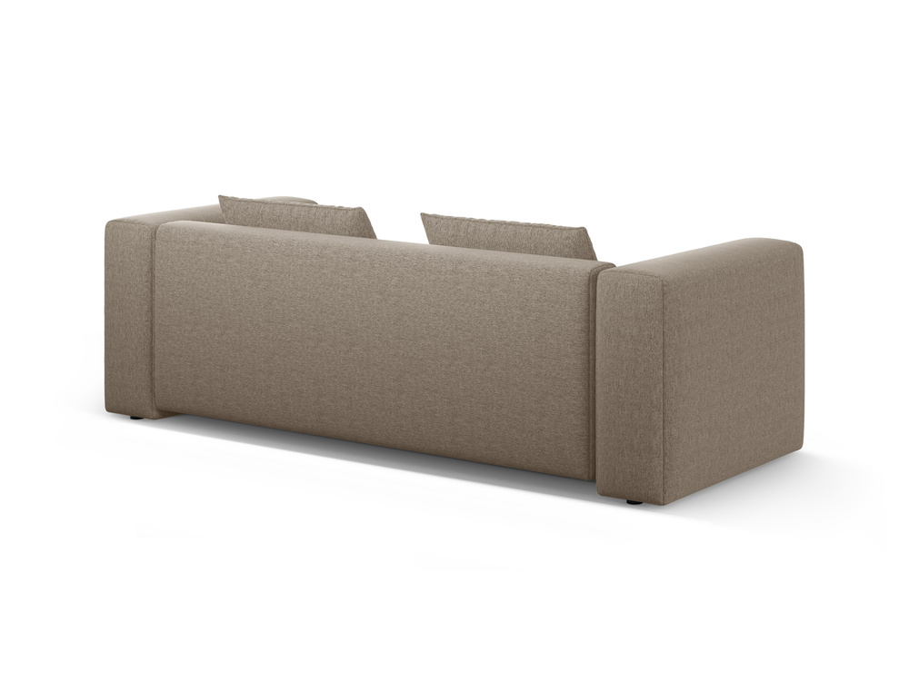 Cosmopolitan Design Schlafsofa Verona 3-Sitzer mit Bettkasten Strukturierter Stoff Sorella Sand
