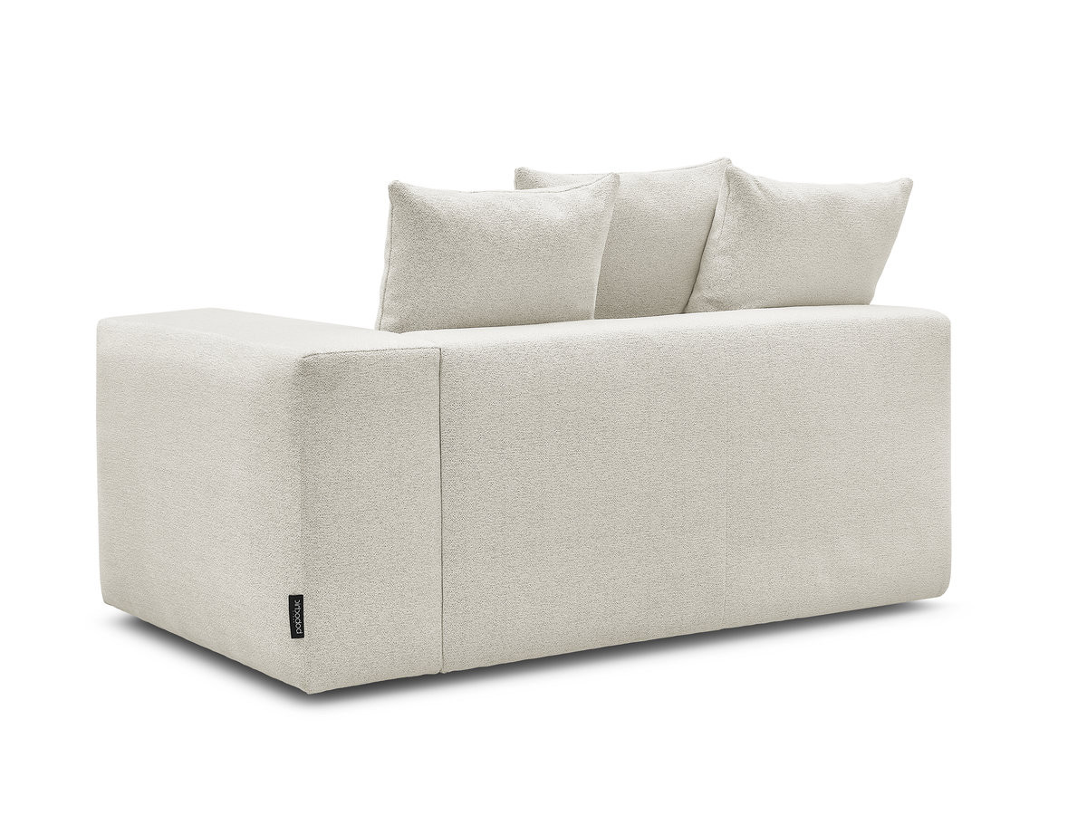 Bobochic Voltaire Sofamodul 2-Sitzer 178 × 100 cm Melange-Stoff Weiß Ecke rechts