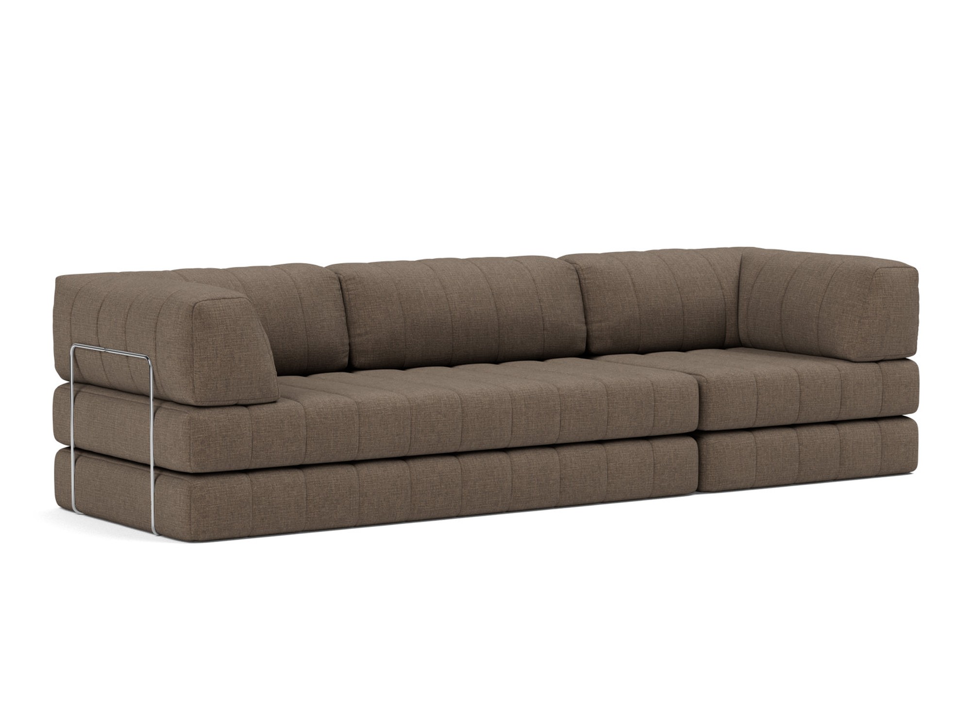Schlafsofa CozyPad Grand mit Armlehnen Chenille Esina 411-Cedar-Brown