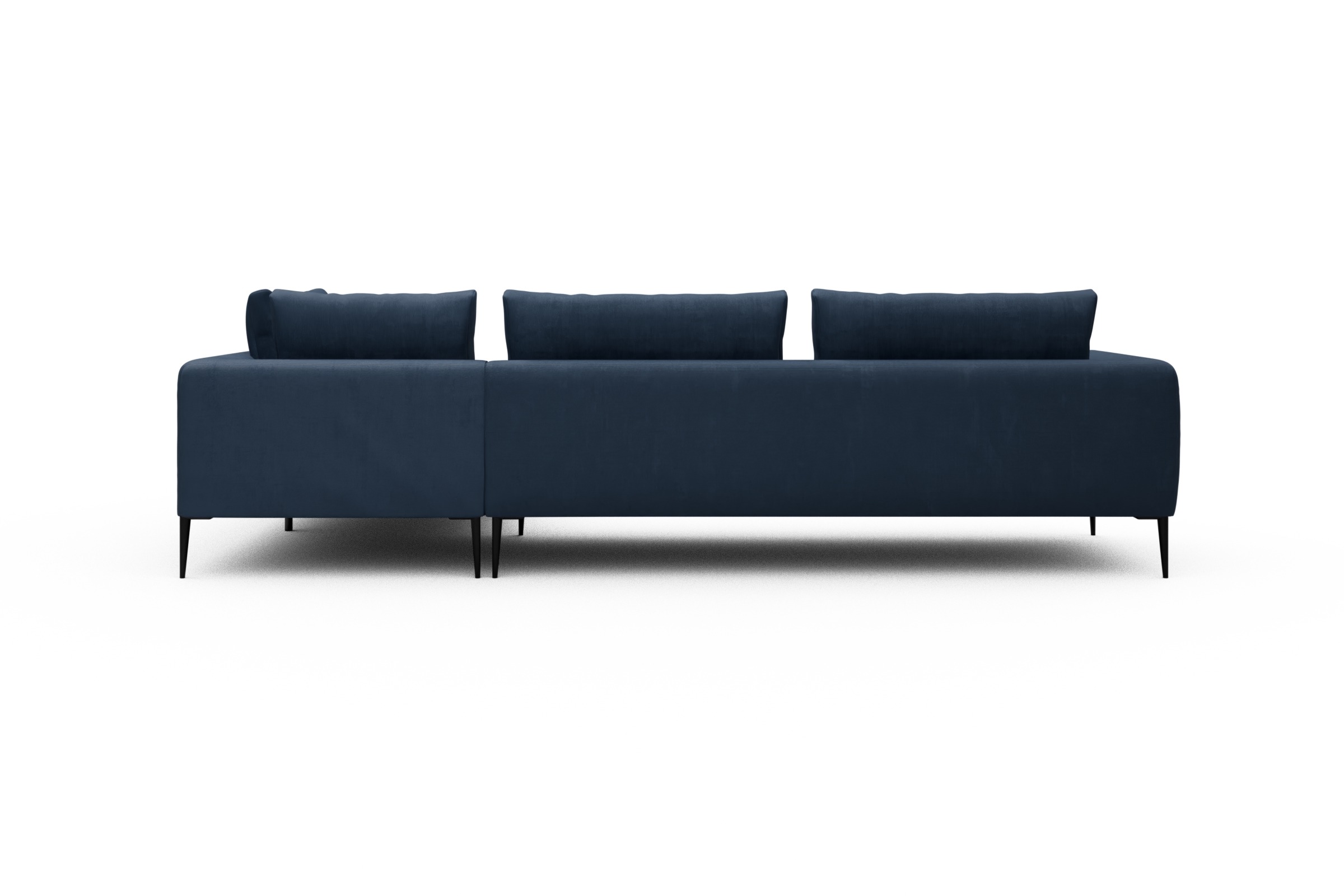 Ecksofa Paul Relax-Ecke links mit 3-Sitzer Cordufine-Royal-Blue