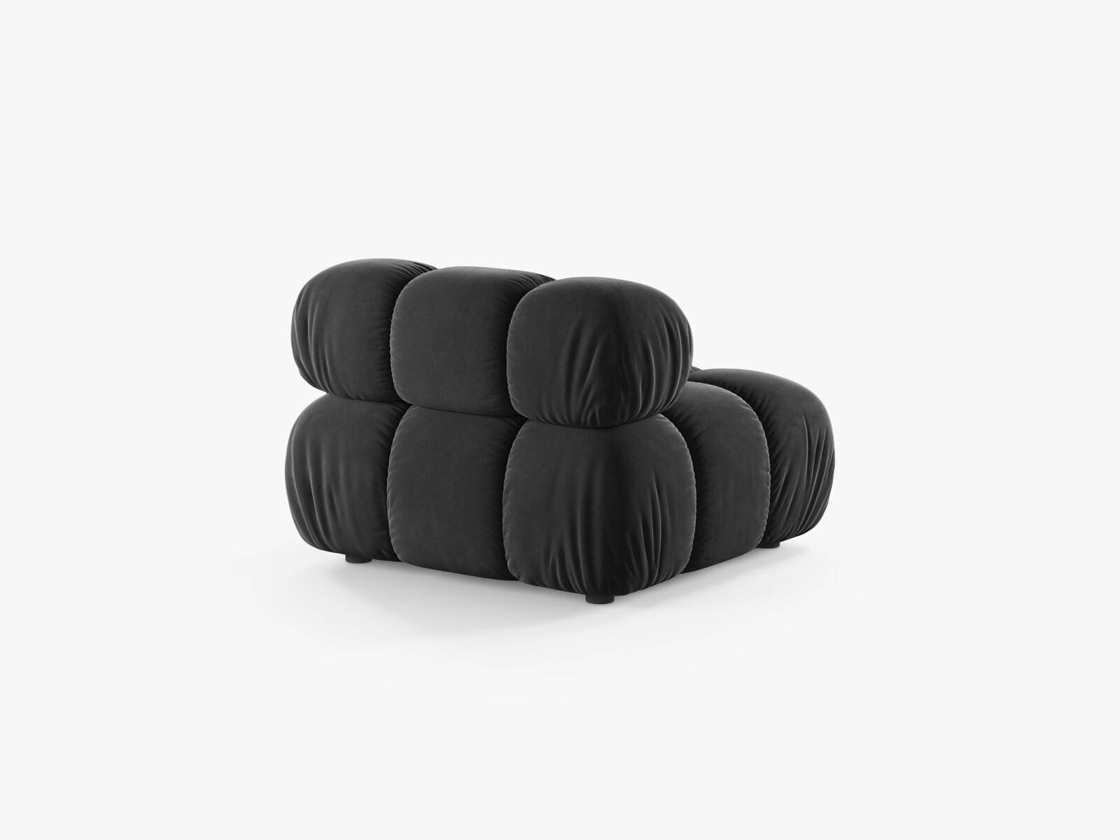 Micadoni Armloses Modul Bellis Samt Venus Grau