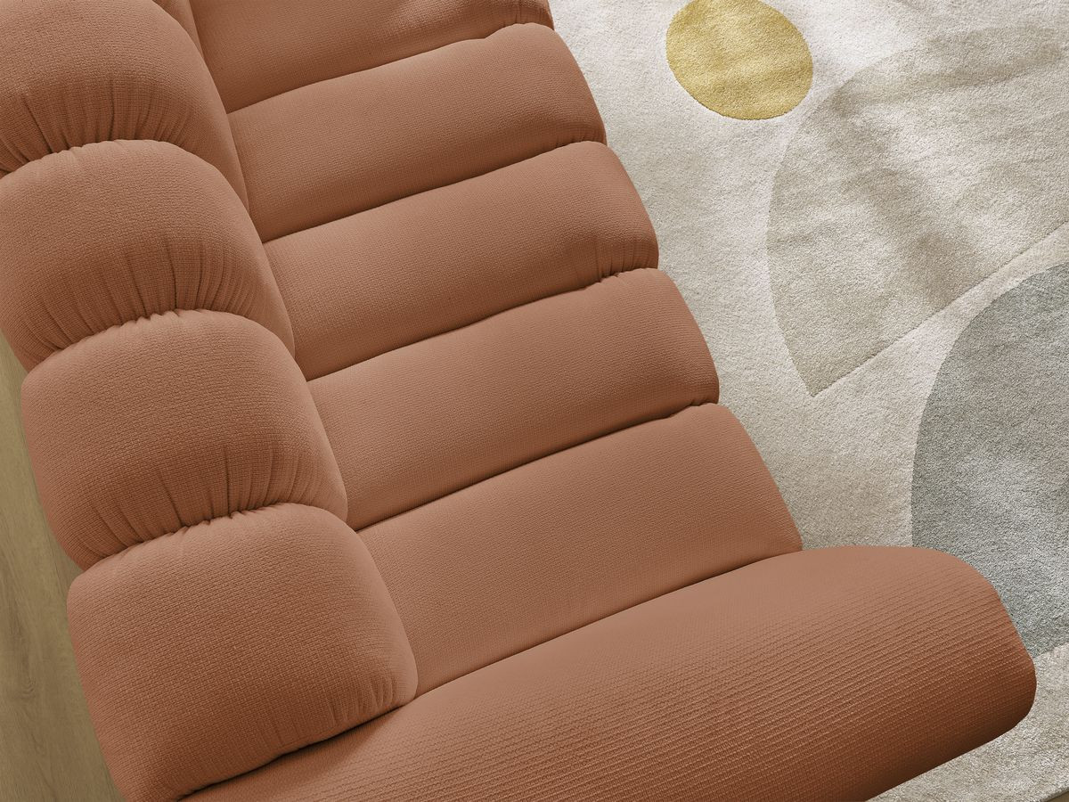 Bobochic Talia Sofa 3-Sitzer Melange-Stoff Orange