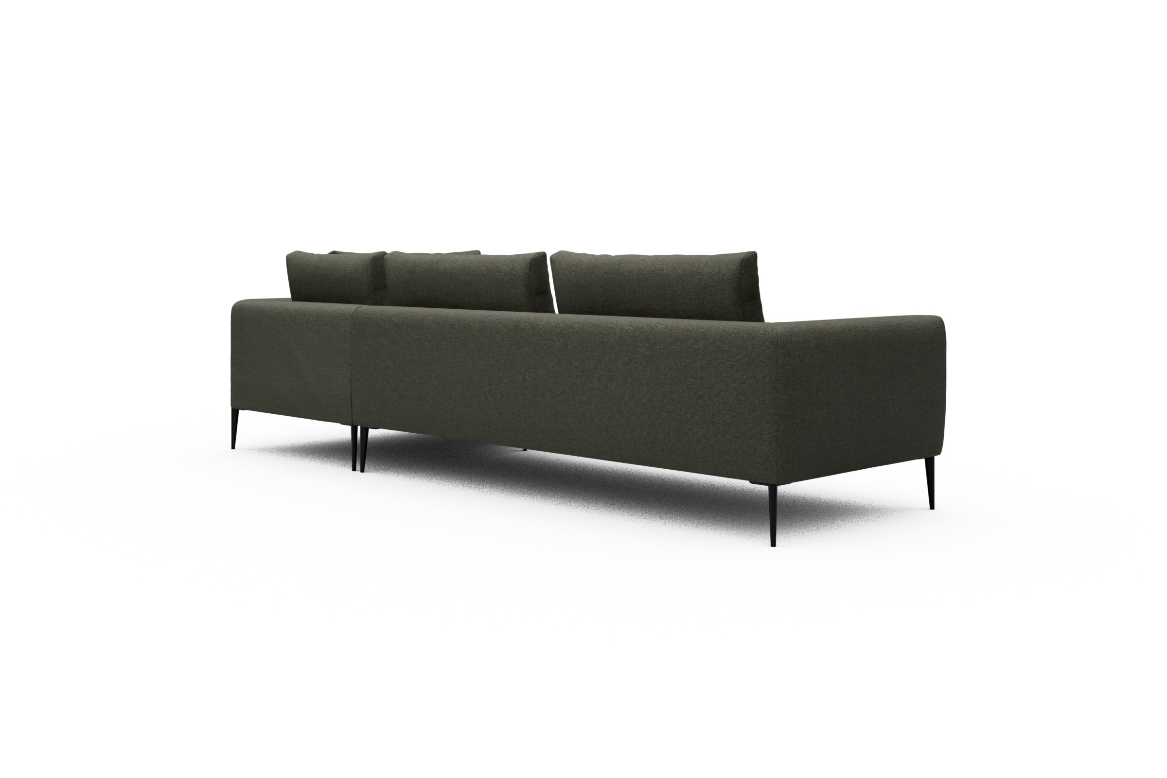 Ecksofa Paul Relax-Ecke links mit 3-Sitzer Sama-Winter-Moss