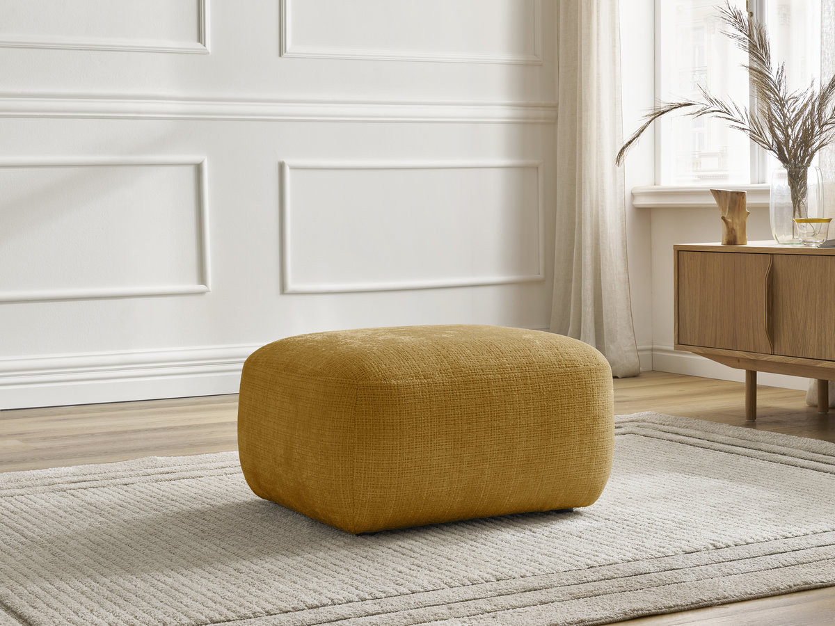 Bobochic Denise Pouf Strukturstoff Gelb