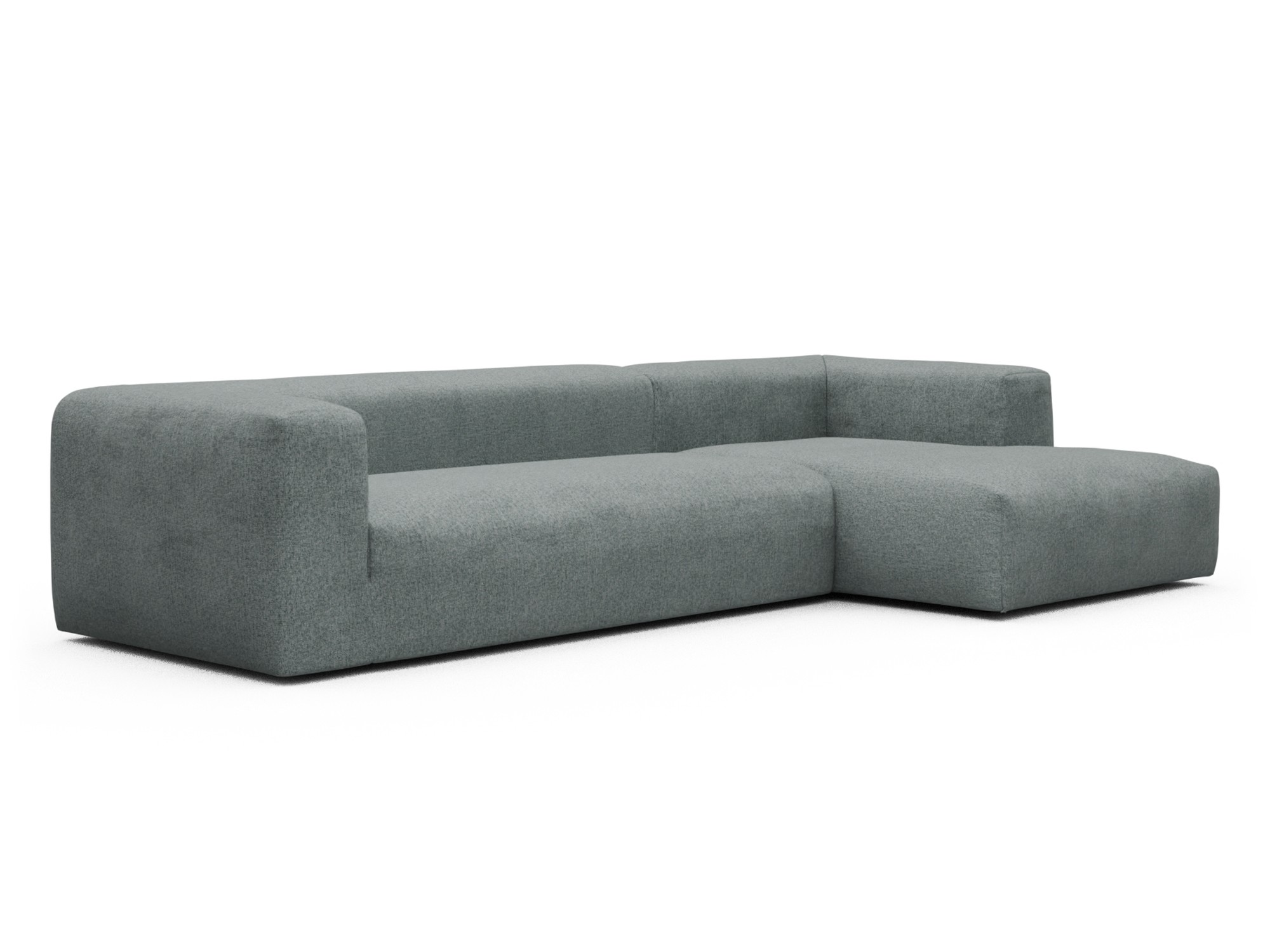 Skandi Home Ecksofa Fred Chaiselongue rechts mit 2,5-Sitzer Casone-Light-Mixed-Green moebelfaktor