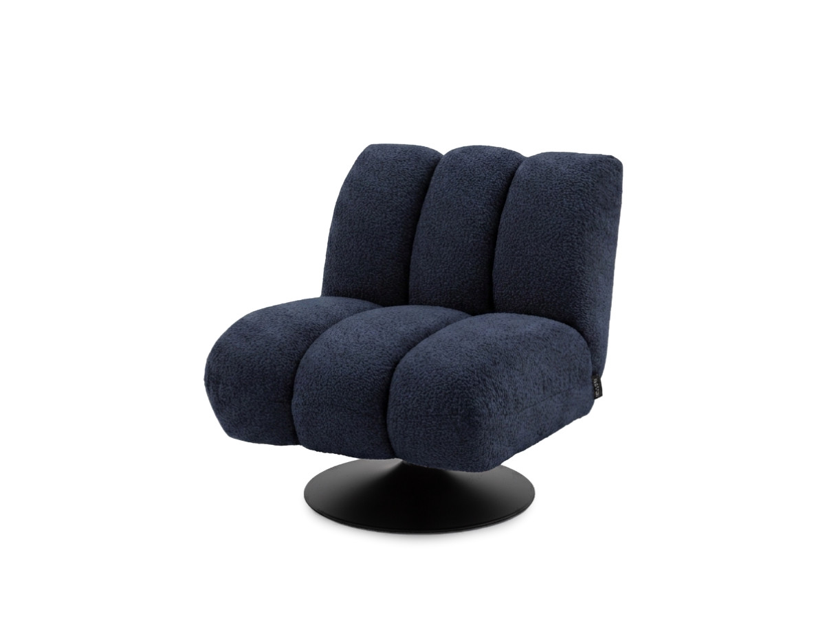 Bobochic Janissaire Sessel 79 × 89 cm Bouclé-Stoff Dunkelblau