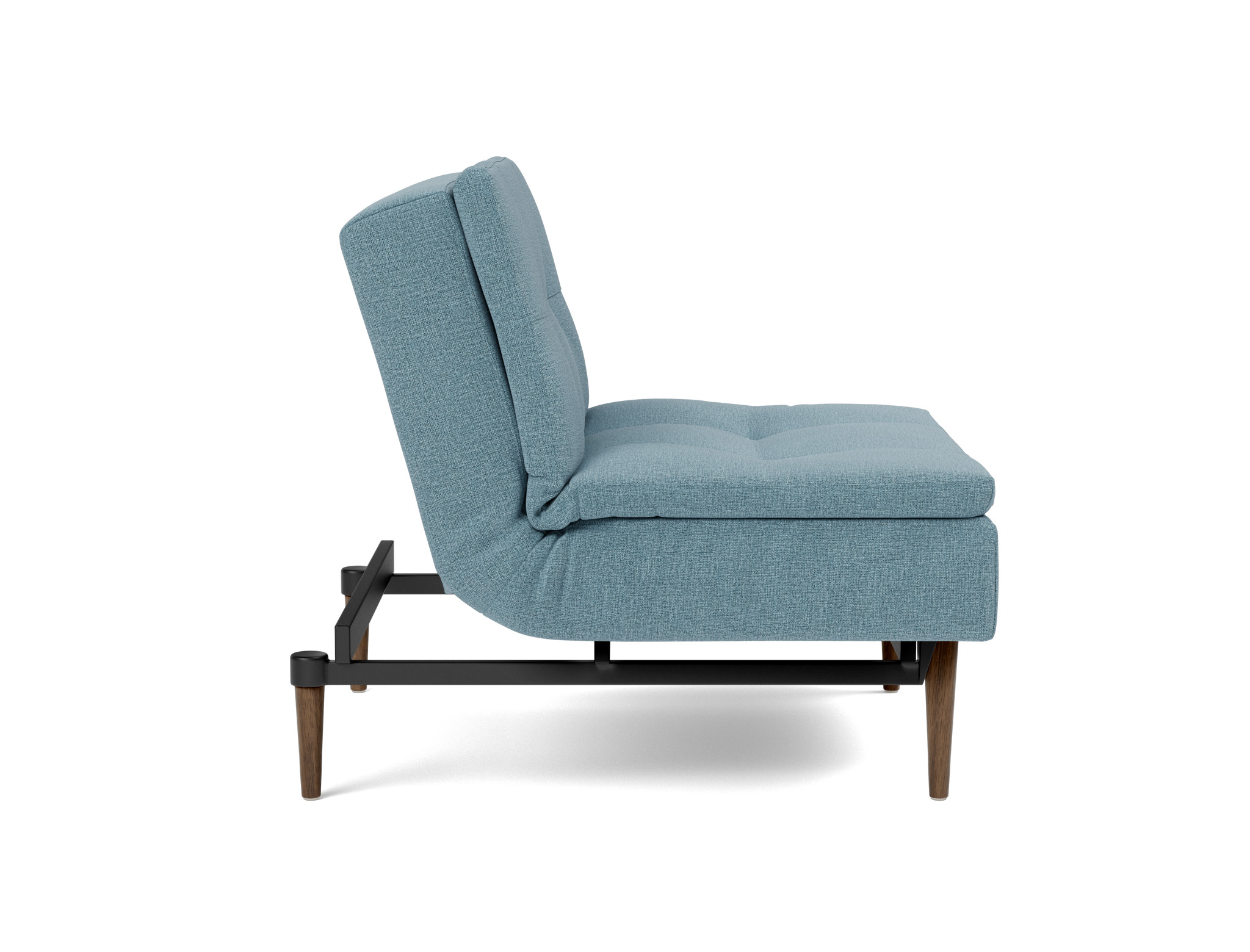 Sessel Dublexo Flachgewebe Mixed Dance 525-Light-Blue Beine Styletto Eiche dunkel
