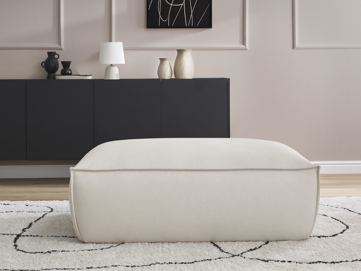 Bobochic Boheme Pouf Kunstleder Beige