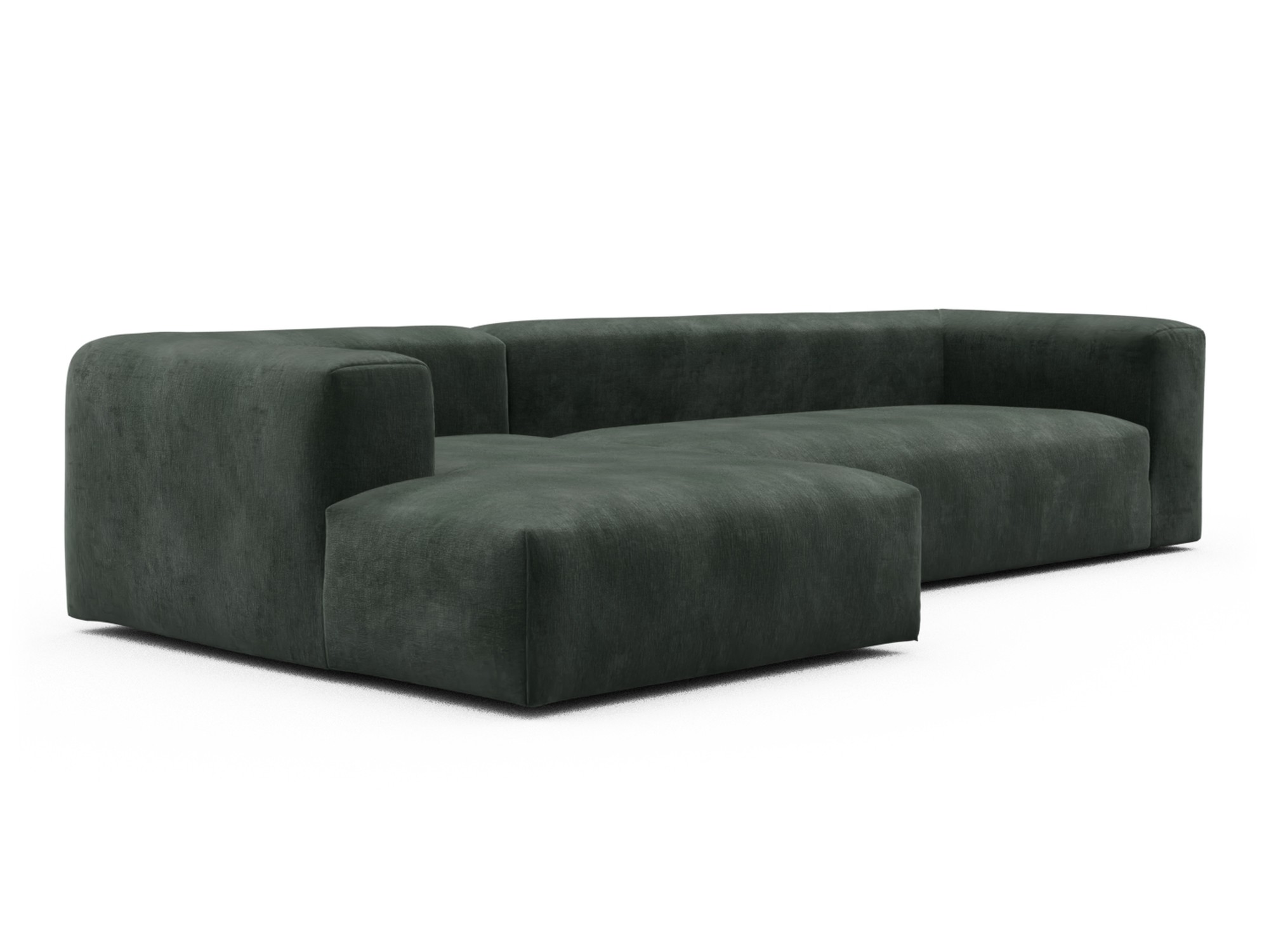Skandi Home Ecksofa Fred Chaiselongue links mit 2,5-Sitzer Smooth-Laurel-Green moebelfaktor