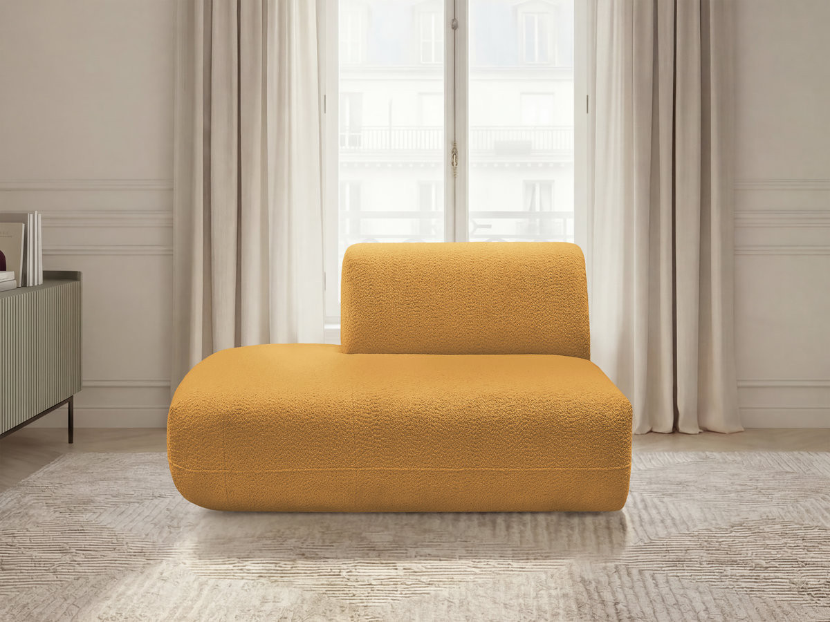 Bobochic Anda Sofamodul 2-Sitzer Chenille Gelb Ecke links