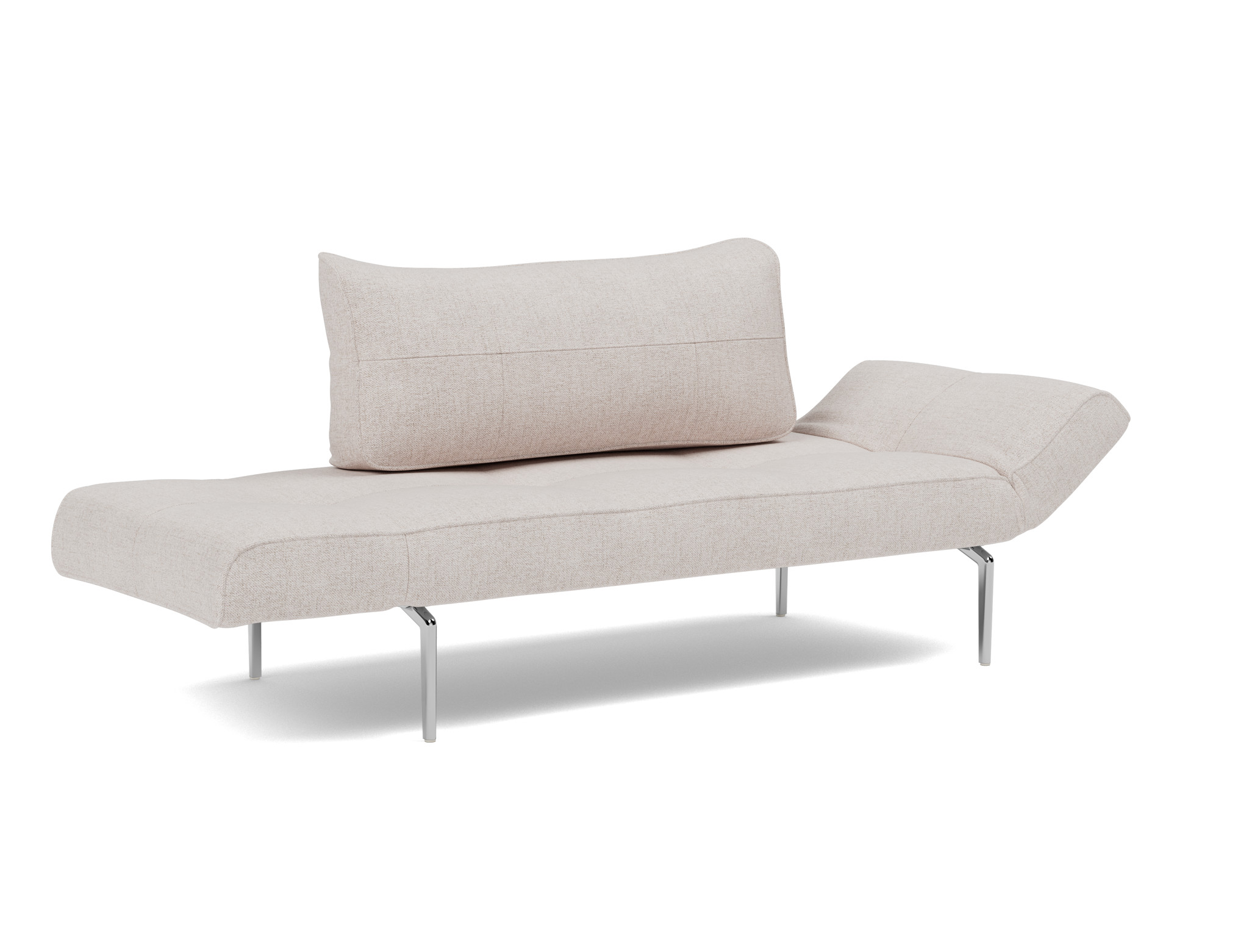 Tagesbett Zeal Strukturierter Stoff Weda 300-Weda-Sand Beine Straw Aluminium