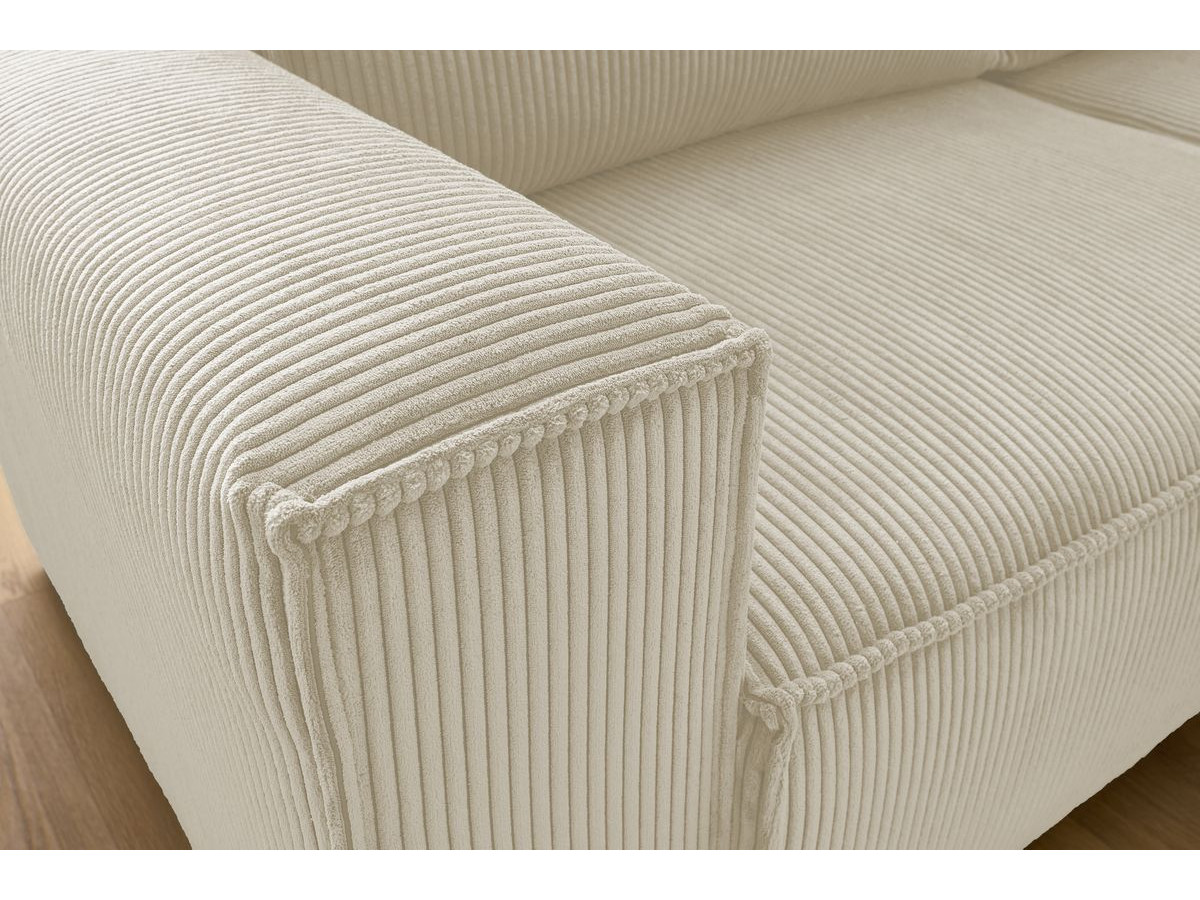 Bobochic Nihad Ecksofa Cordsamt Beige Ecke rechts