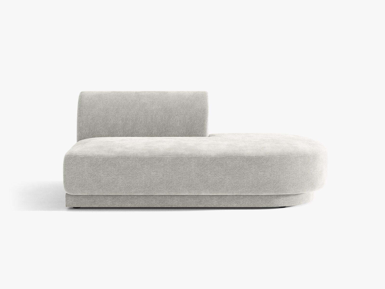 Micadoni 2-Sitzer Sitzmodul offen Miley Rechts Chenille Eden Silber