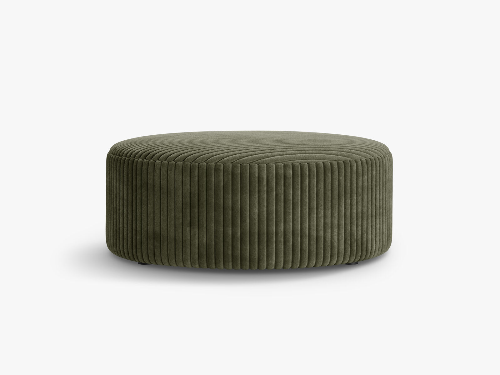 Micadoni Pouf Dia 90cm Kord Tilia Moßgrün