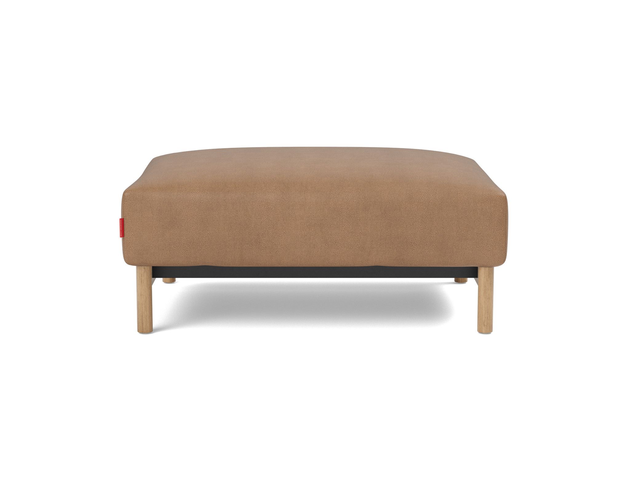 Hocker Malloy Lederoptik Faunal 551-Brown Beine Eiche