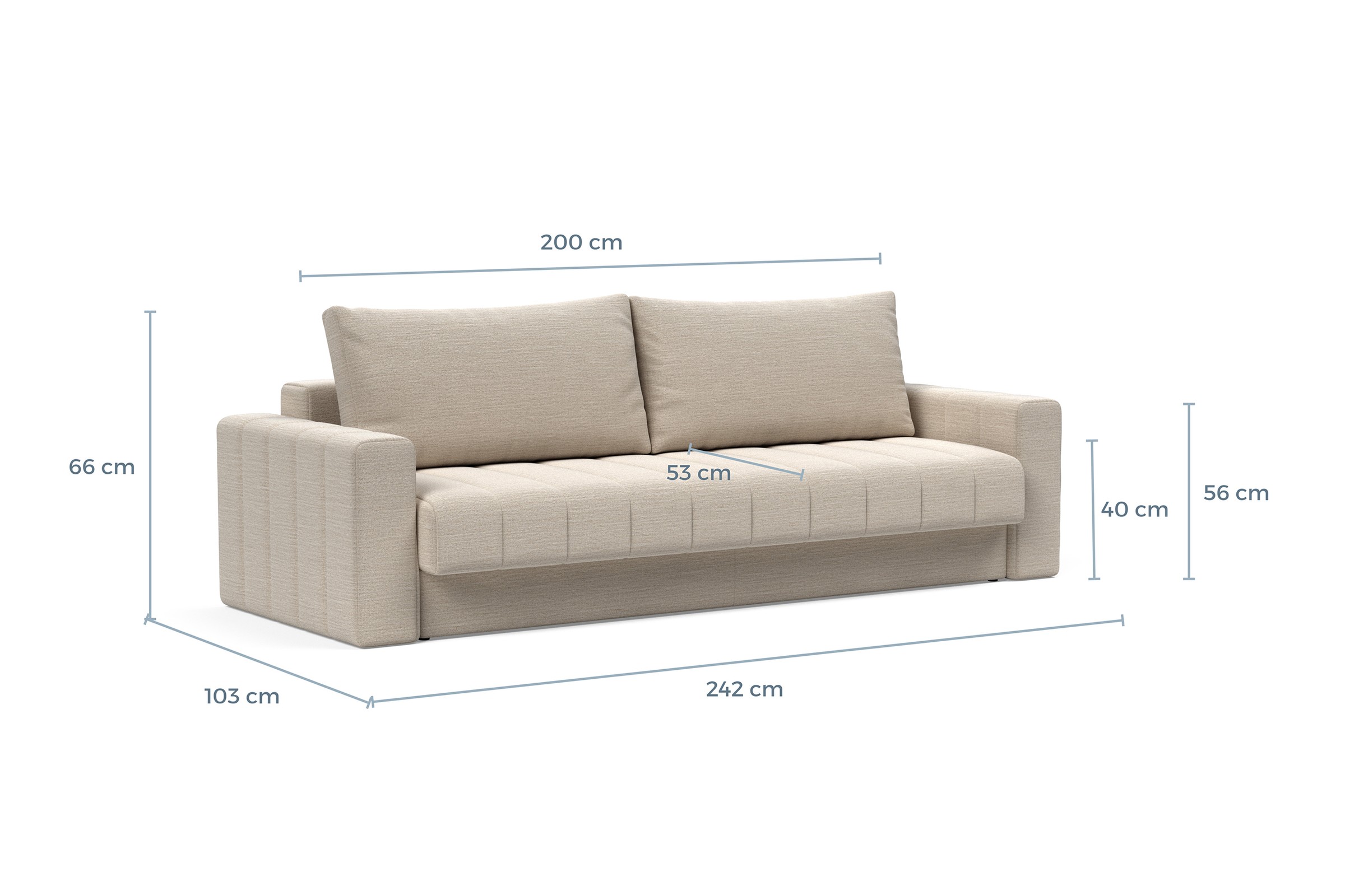Schlafsofa Akello mit Armlehnen
