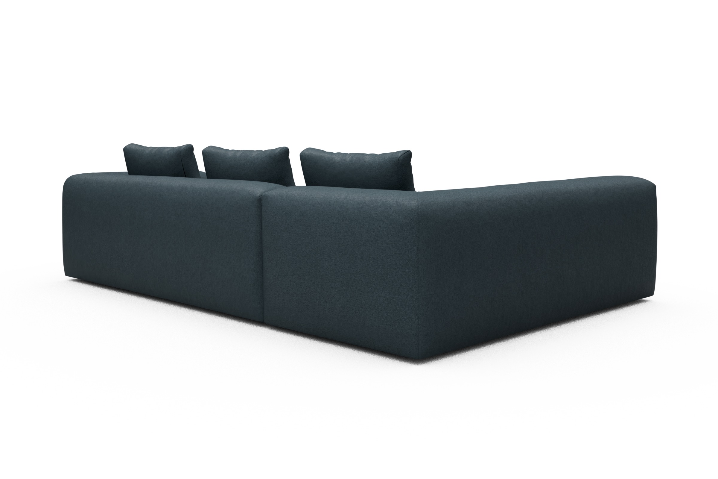 Ecksofa Fred 2x 2,5-Sitzer links offen Denari-Royal-Blue