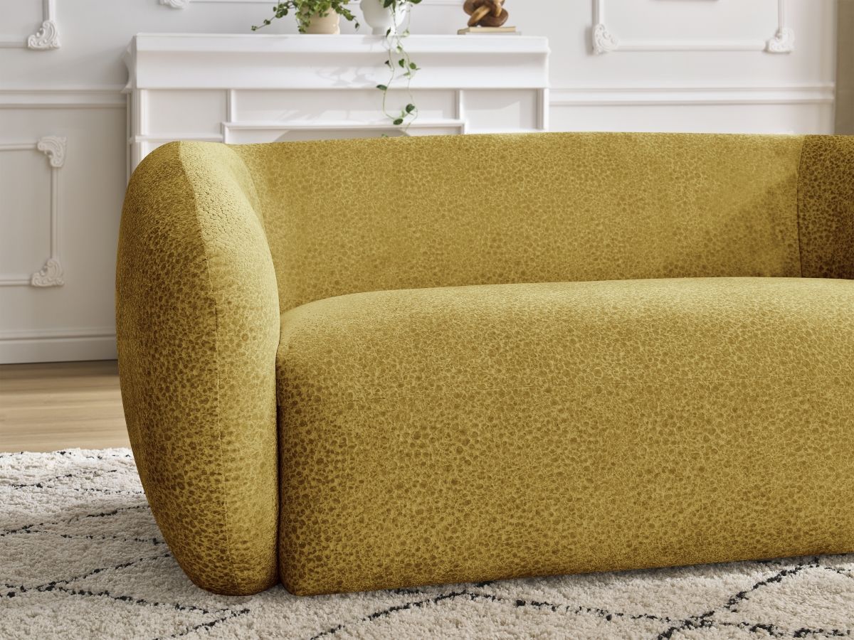 Bobochic Celine Sofa 2-Sitzer Strukturstoff Gelb
