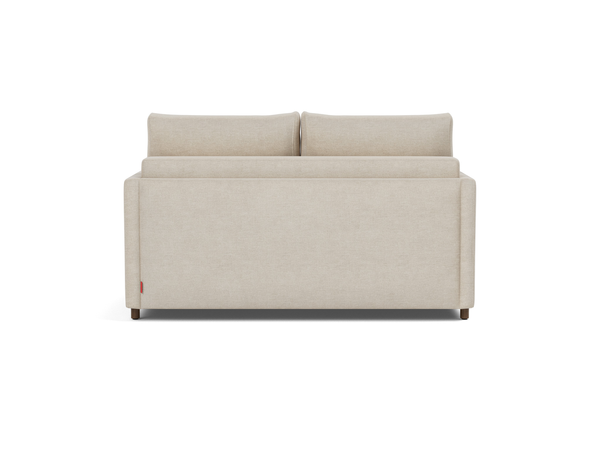 Schlafsofa Neah mit Slim-Armlehnen 140 Flachgewebe Phobos 586-Latte