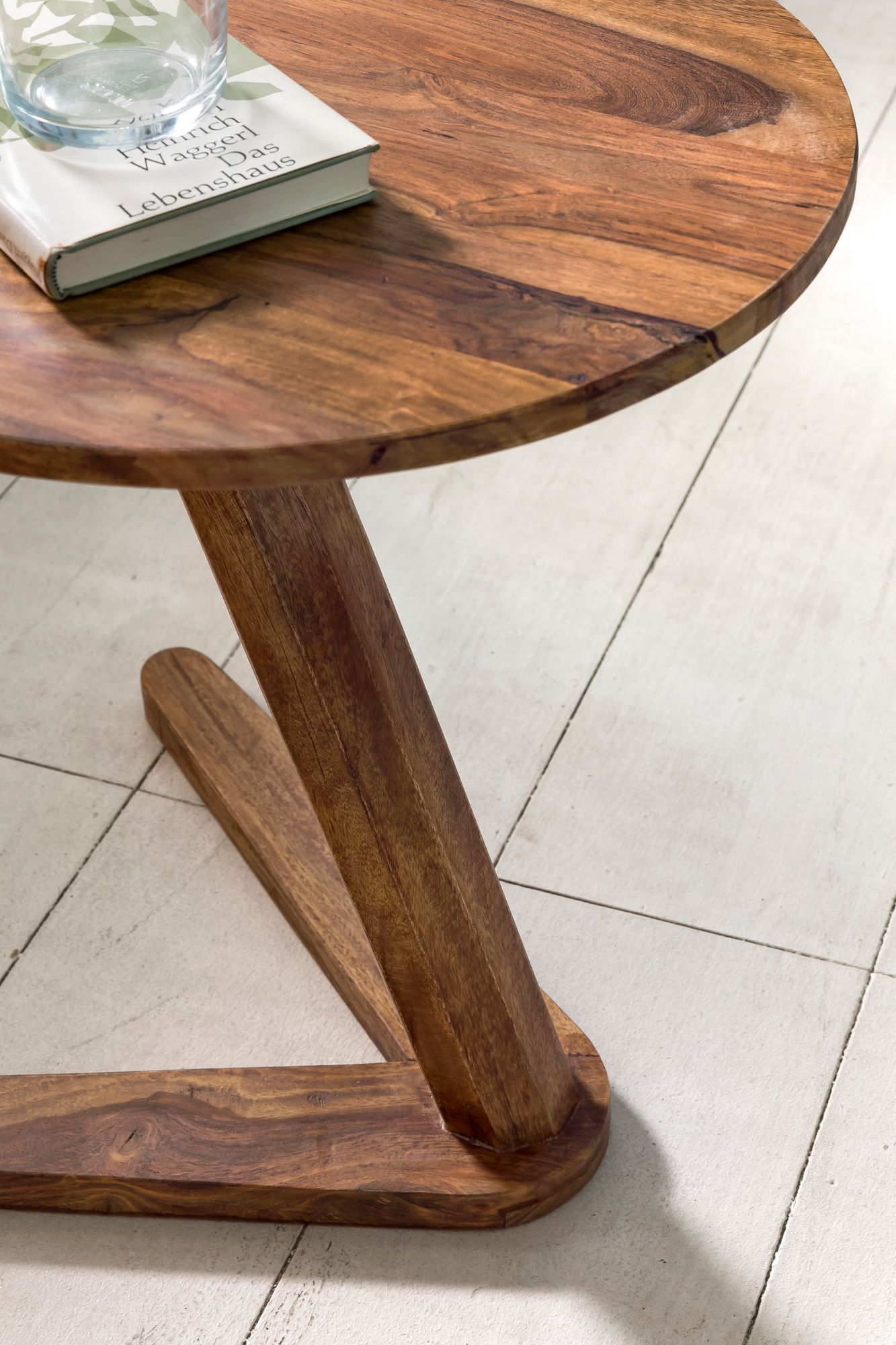 Beistelltisch Andenes Sheesham Massivholz Ø 45 cm