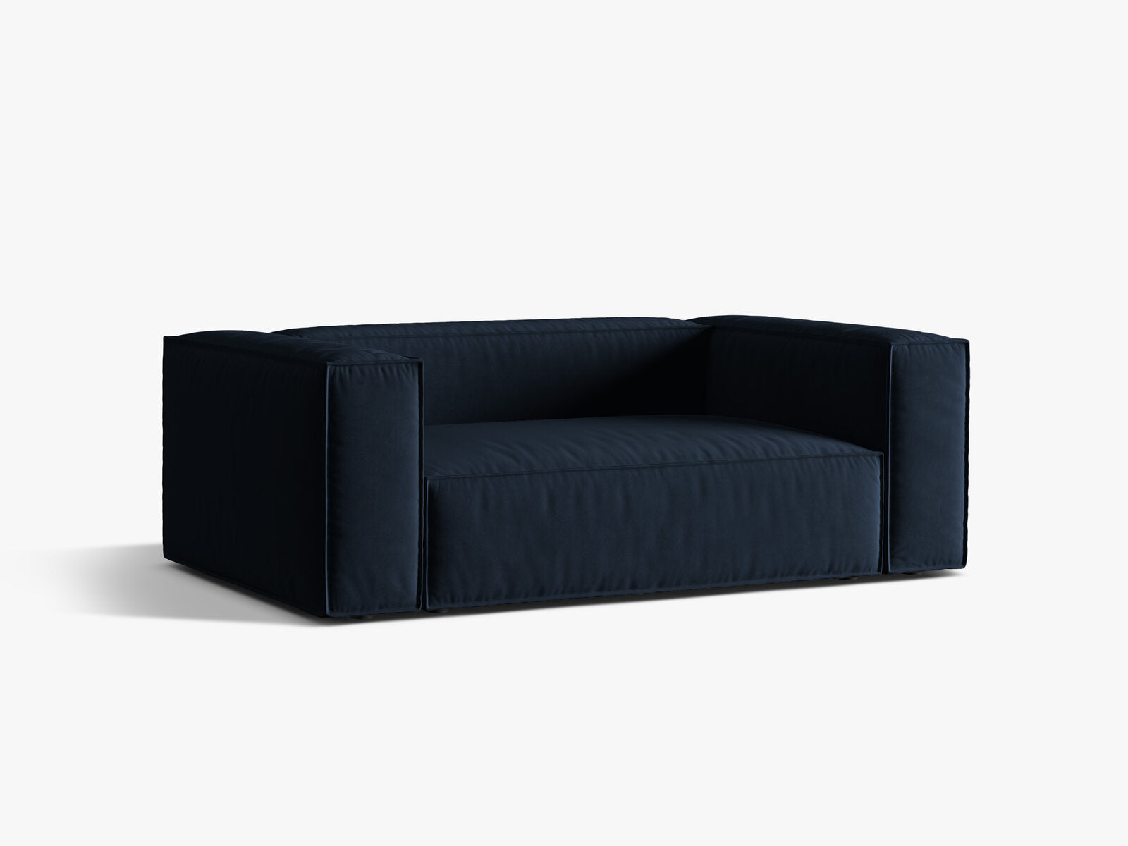Micadoni Sofa Nuria 2-Sitzer Samt Dunkelblau