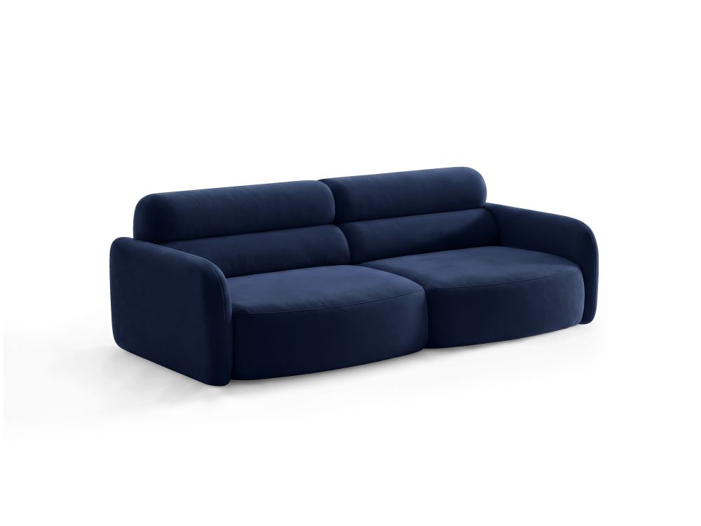 Cosmopolitan Design Sofa Malmo 4-Sitzer Samt Bluvel Königsblau