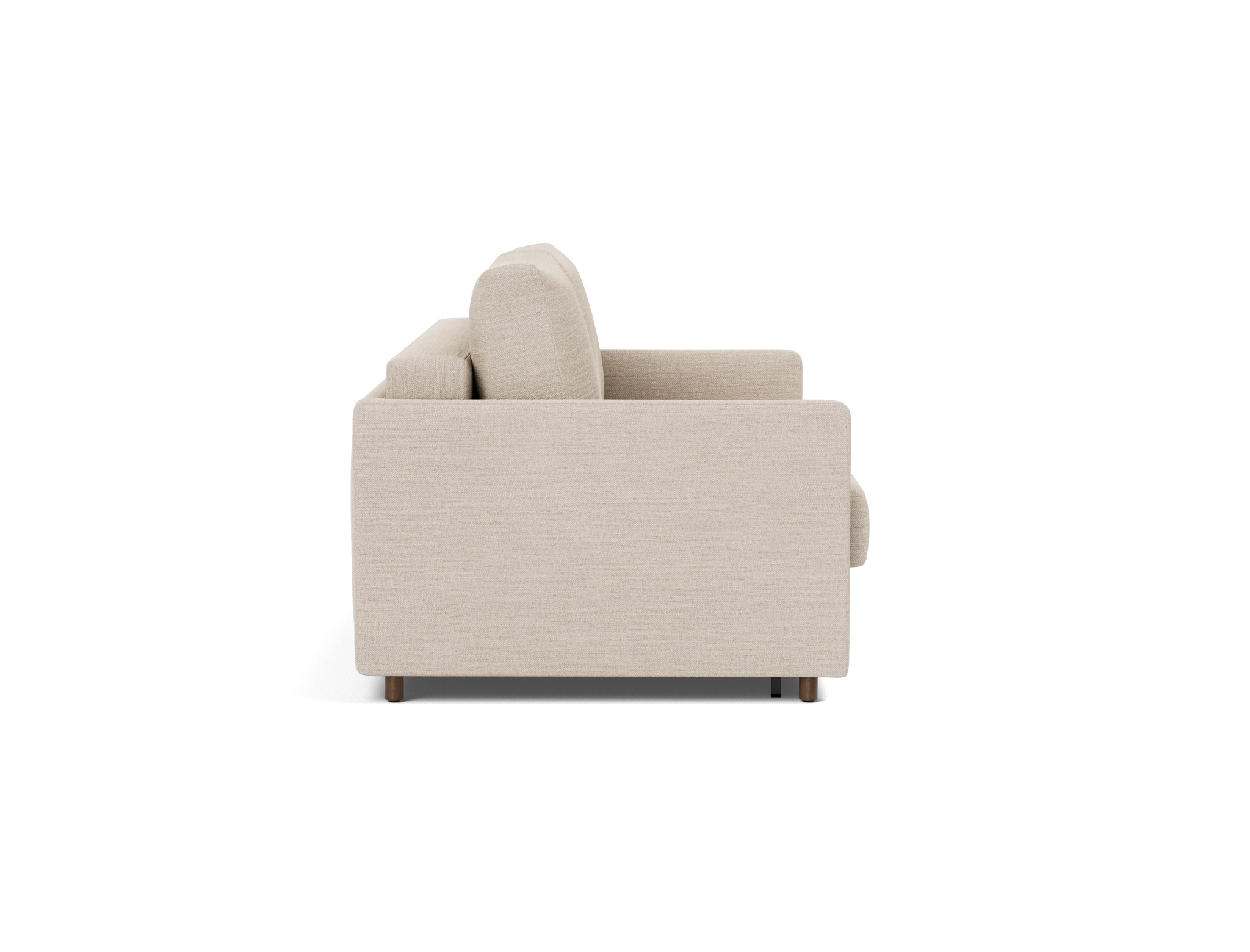 Schlafsofa Neah mit Slim-Armlehnen 160 Webstoff Blida 612-Sand-Grey