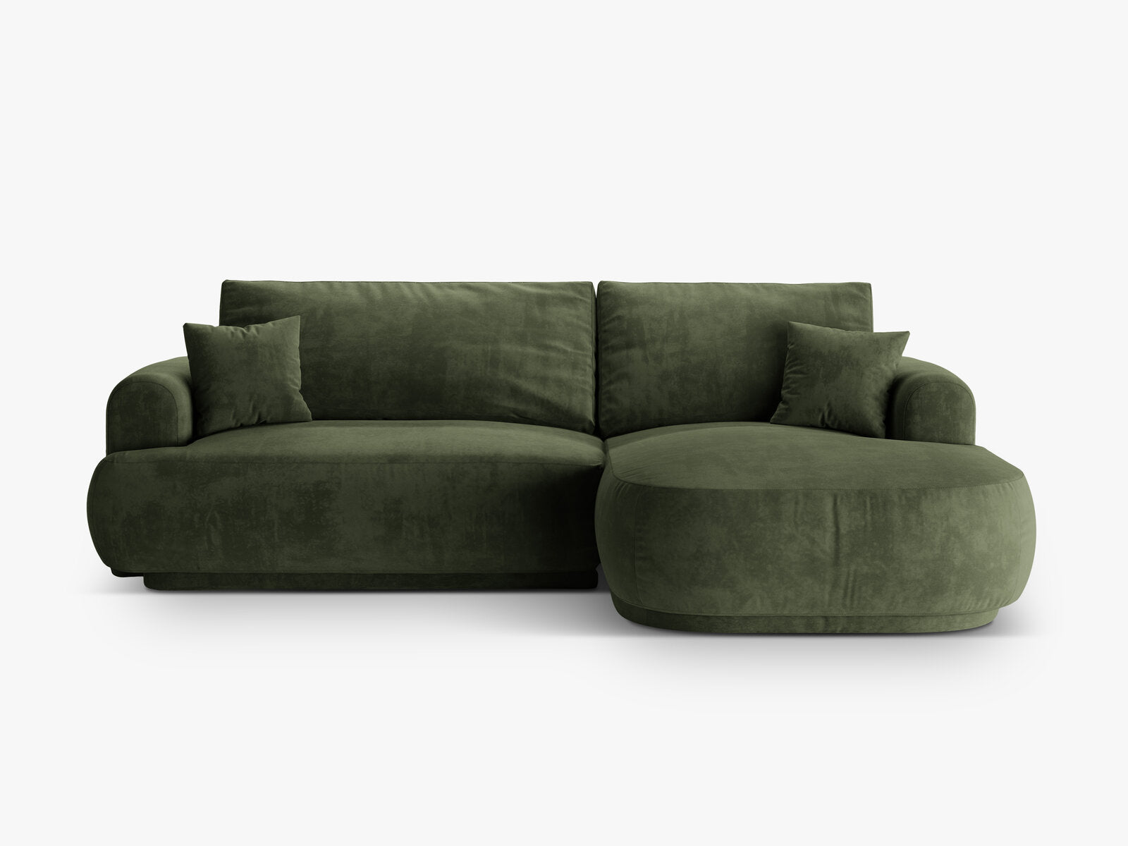 Micadoni Ella Ecksofa 5-Sitzer mit Schlaffunktion Rechts Samt Vogue Grün