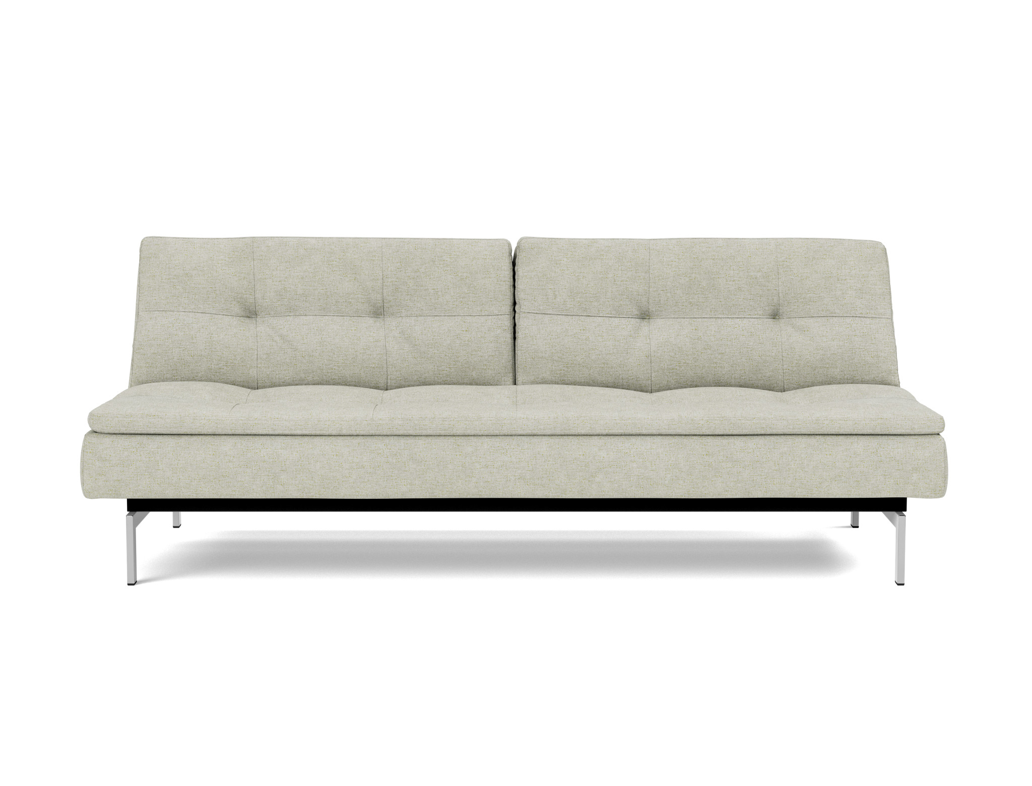 Schlafsofa Dublexo Flachgewebe Avella 280-Sand Beine Chrom