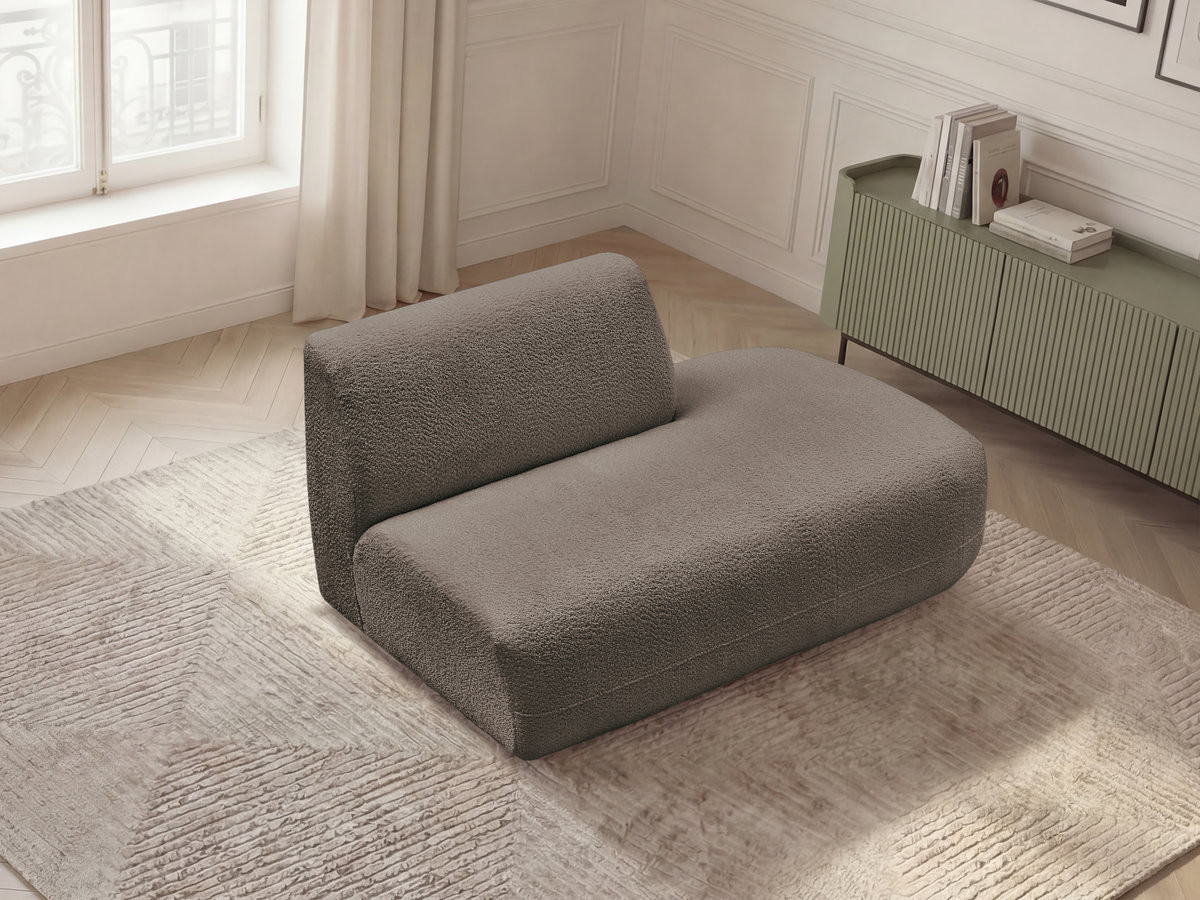 Bobochic Anda Sofamodul 2-Sitzer Chenille Taupe Ecke rechts