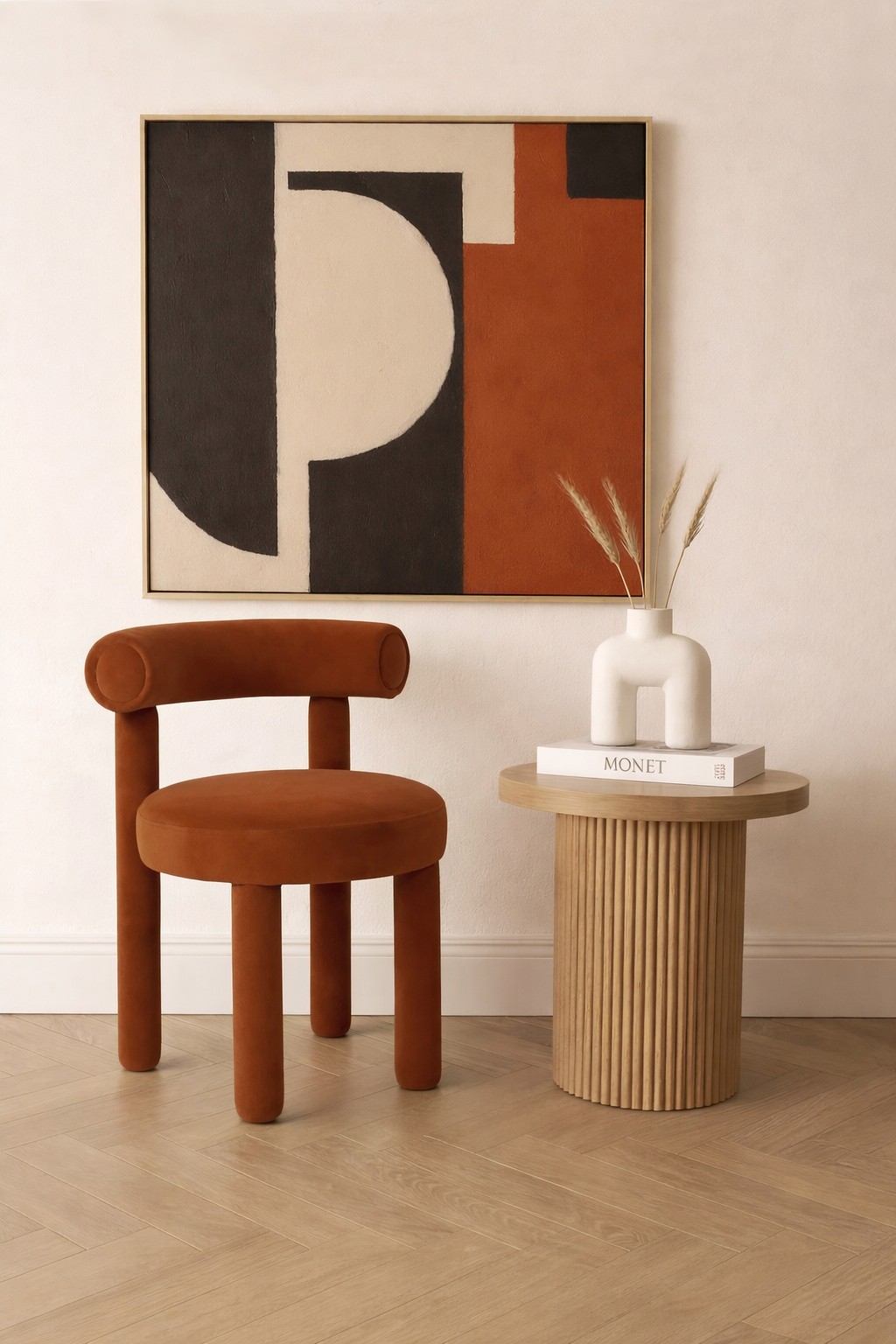 Livin Hill Polsterstuhl Leith 62 × 58 × 80 cm Gebrannte Siena