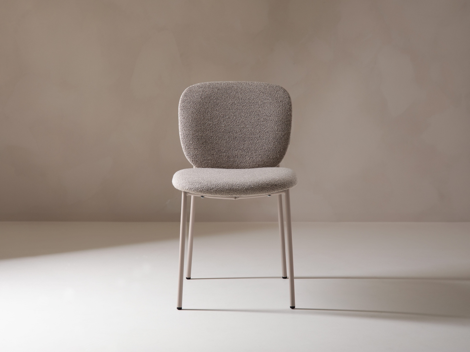 Micadoni Stuhl Echo 1-Sitzer Boucle Dunkelbeige