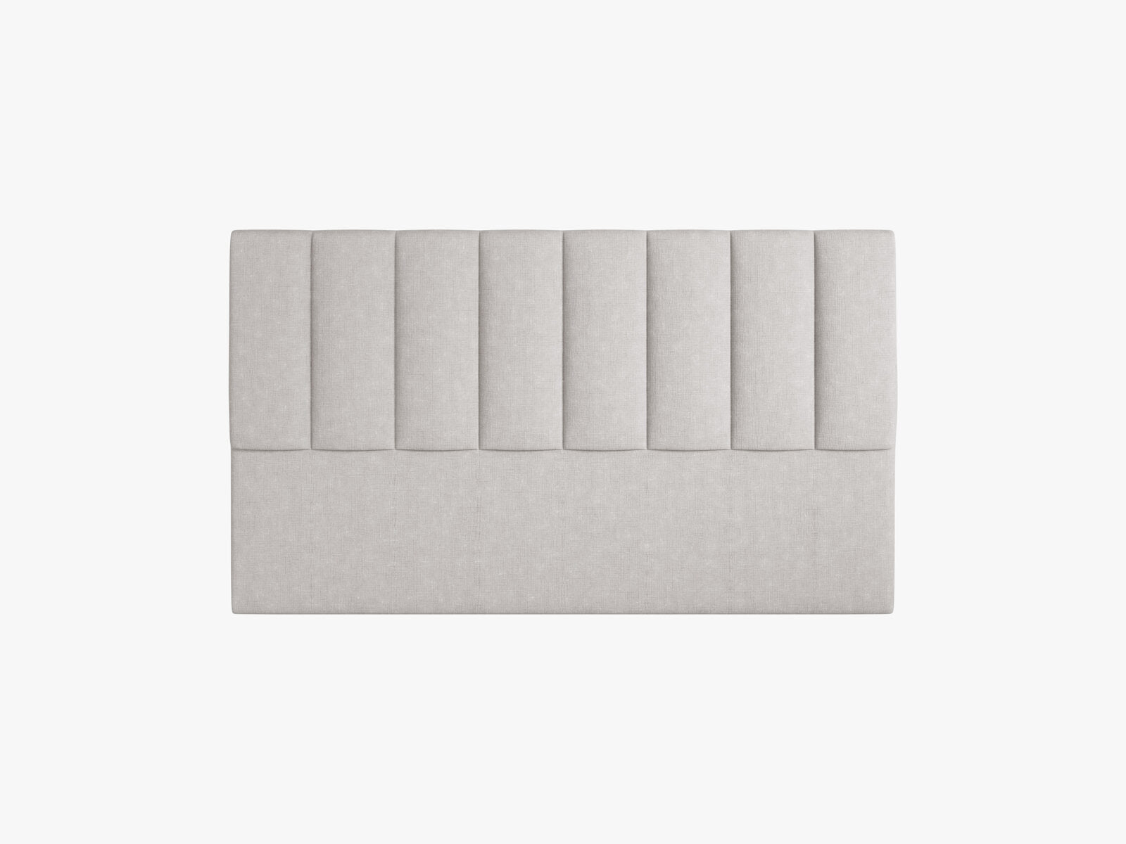 Micadoni Marl Samtiger Kopfteil 140 cm (H 95 cm) Strukturierter Stoff Liberty Hellgrau 160x95