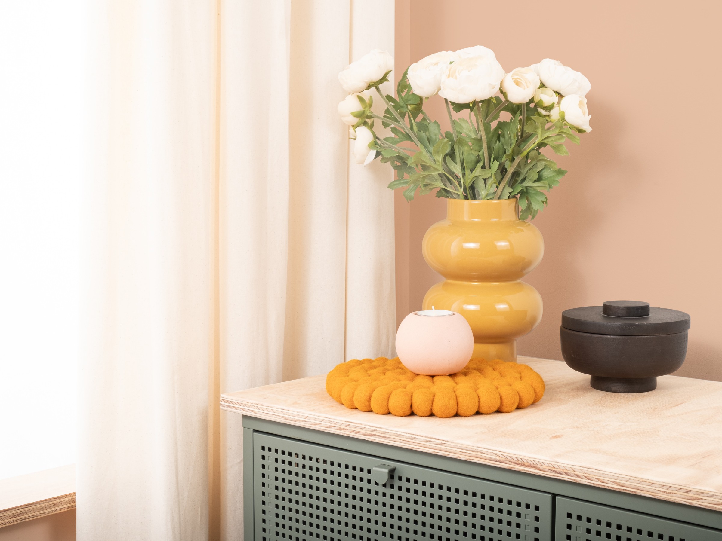 myfelt Risa Topfuntersetzer Ockergelb Ø 20 cm